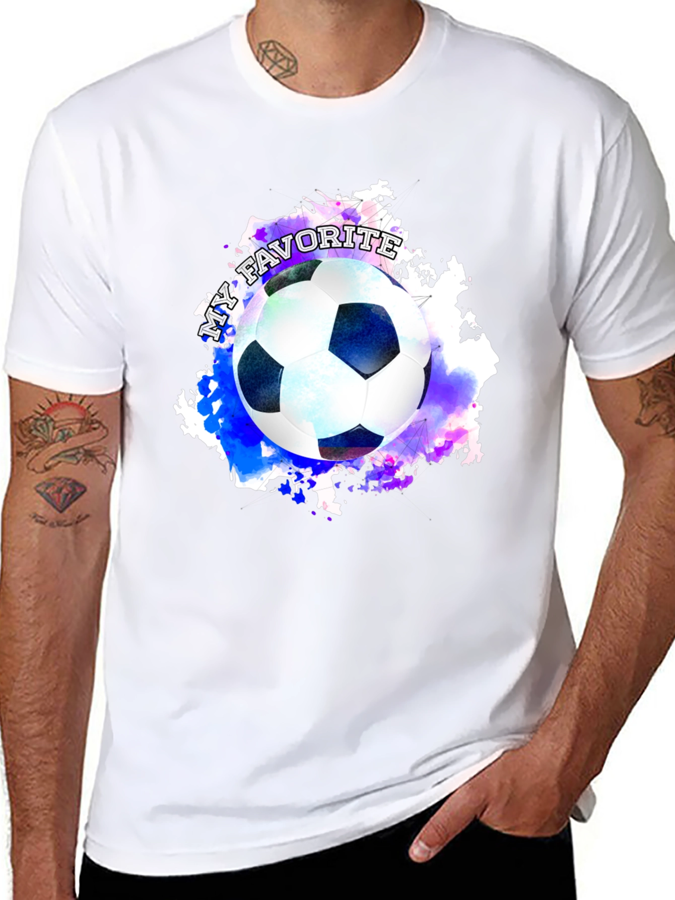 Soccer Ball Graphic Tee: My Favorite Sport