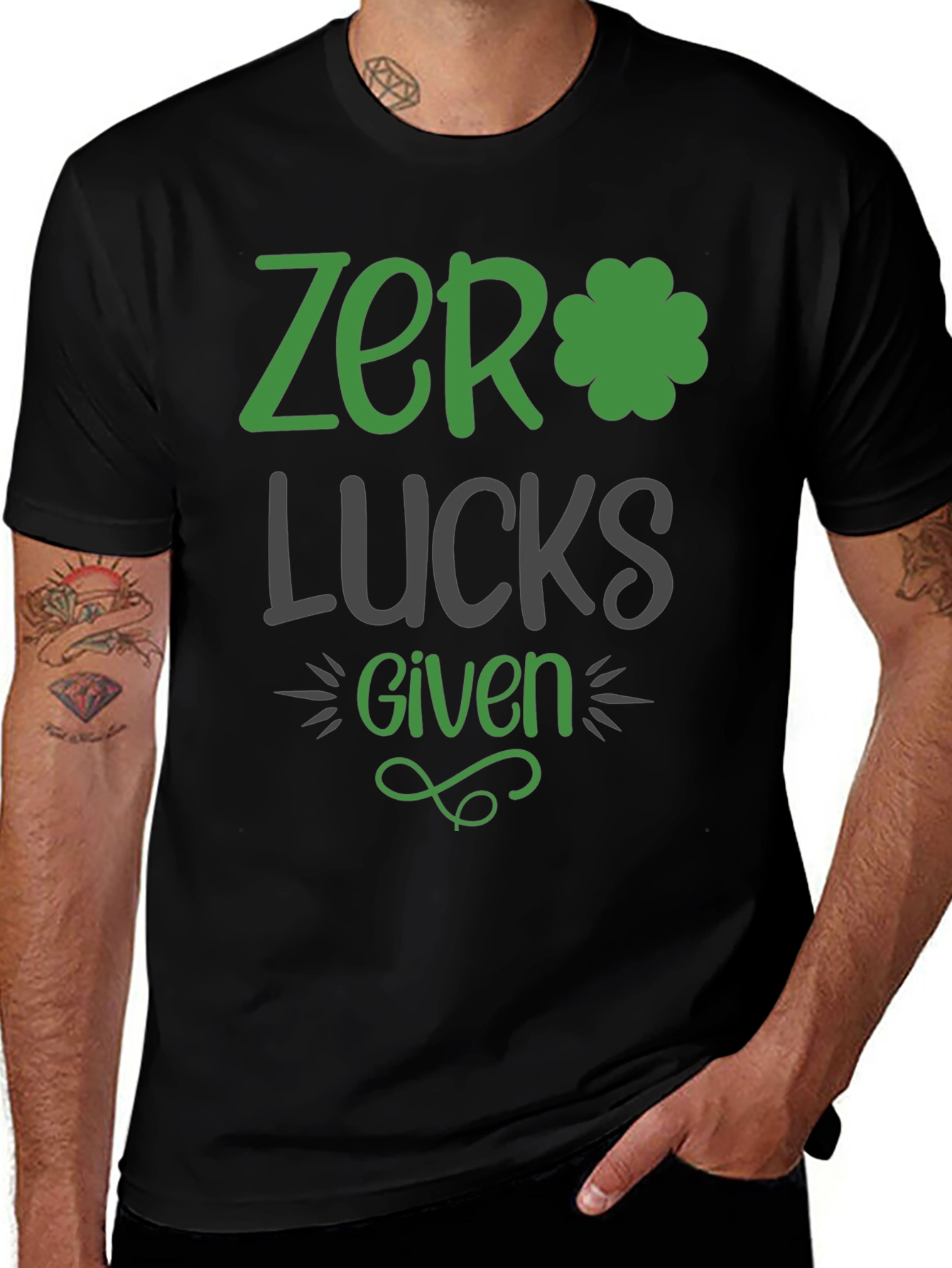 Zero Lucks Given St. Patricks Day Graphic Tee
