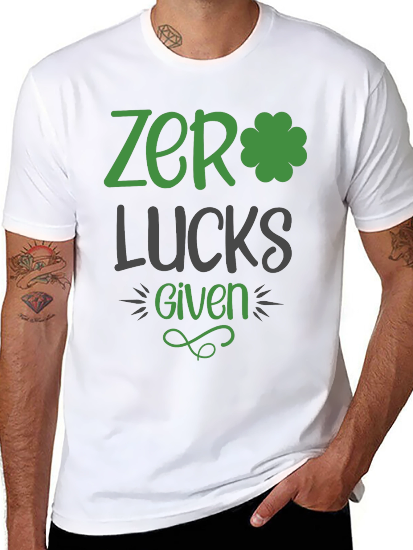 Zero Lucks Given St. Patricks Day Graphic Tee