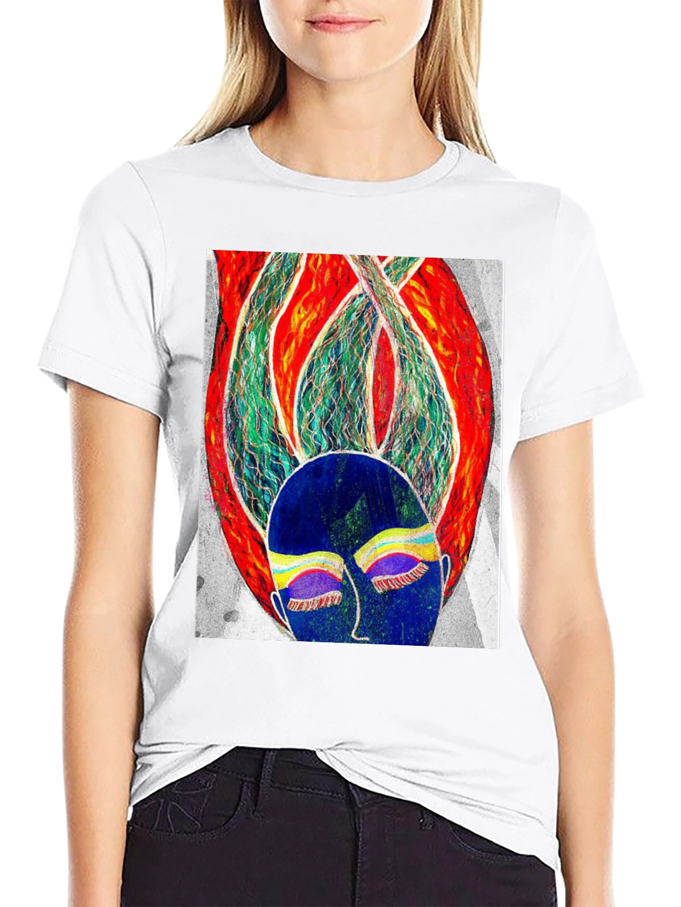 Abstract Art Graphic Tee - Unisex Black T-Shirt