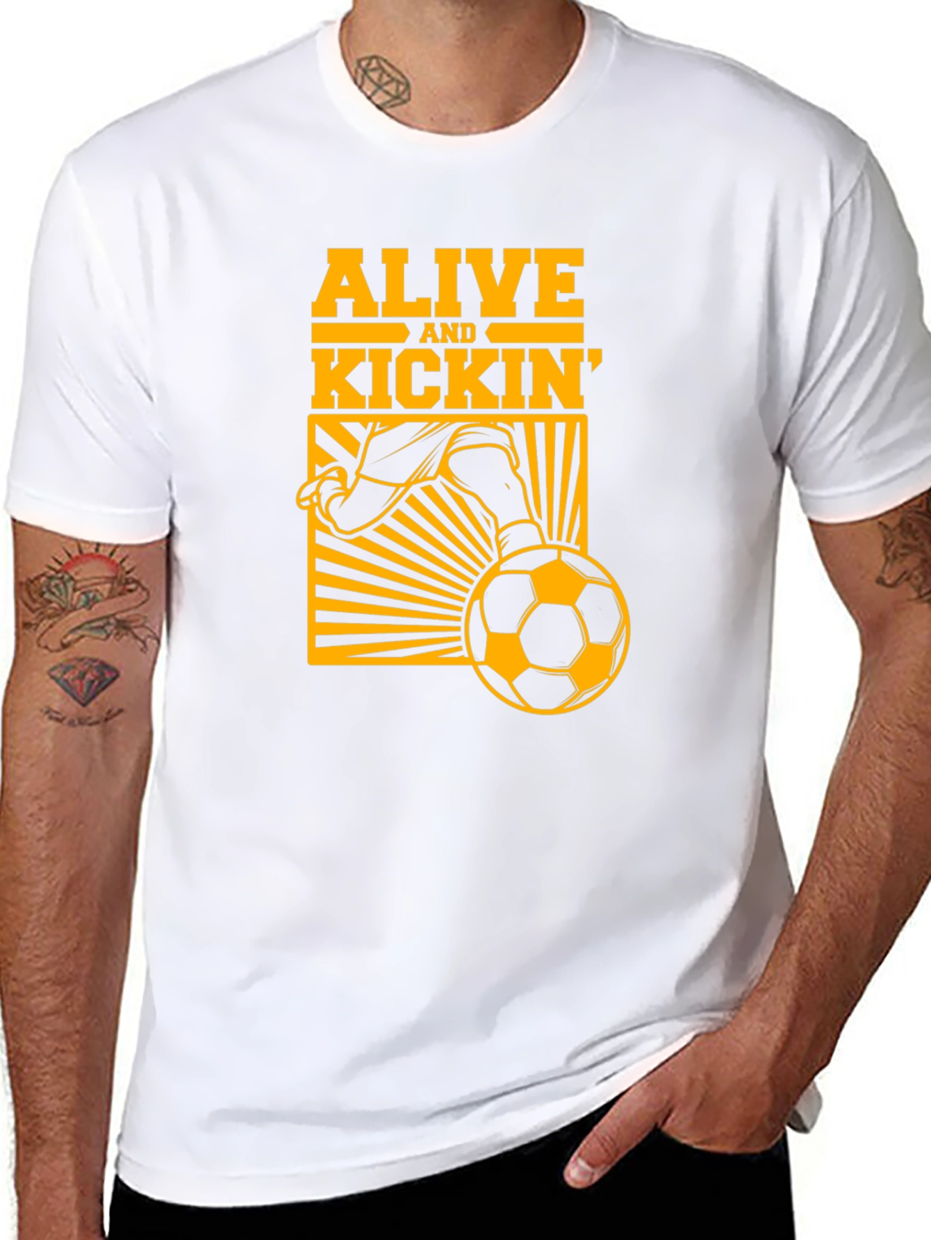 Alive and Kickin Soccer Graphic Tee - Black