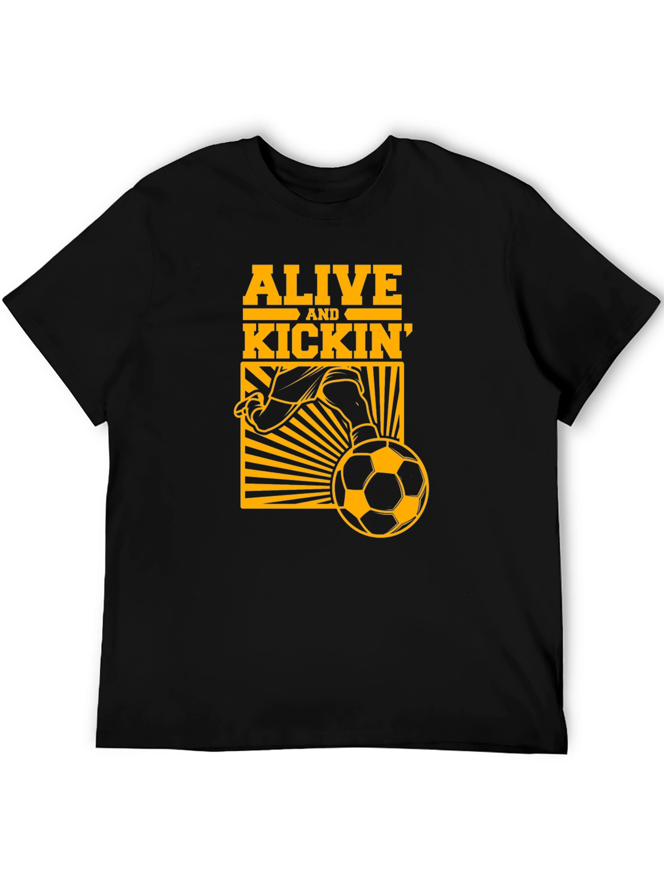 Alive and Kickin Soccer Graphic Tee - Black