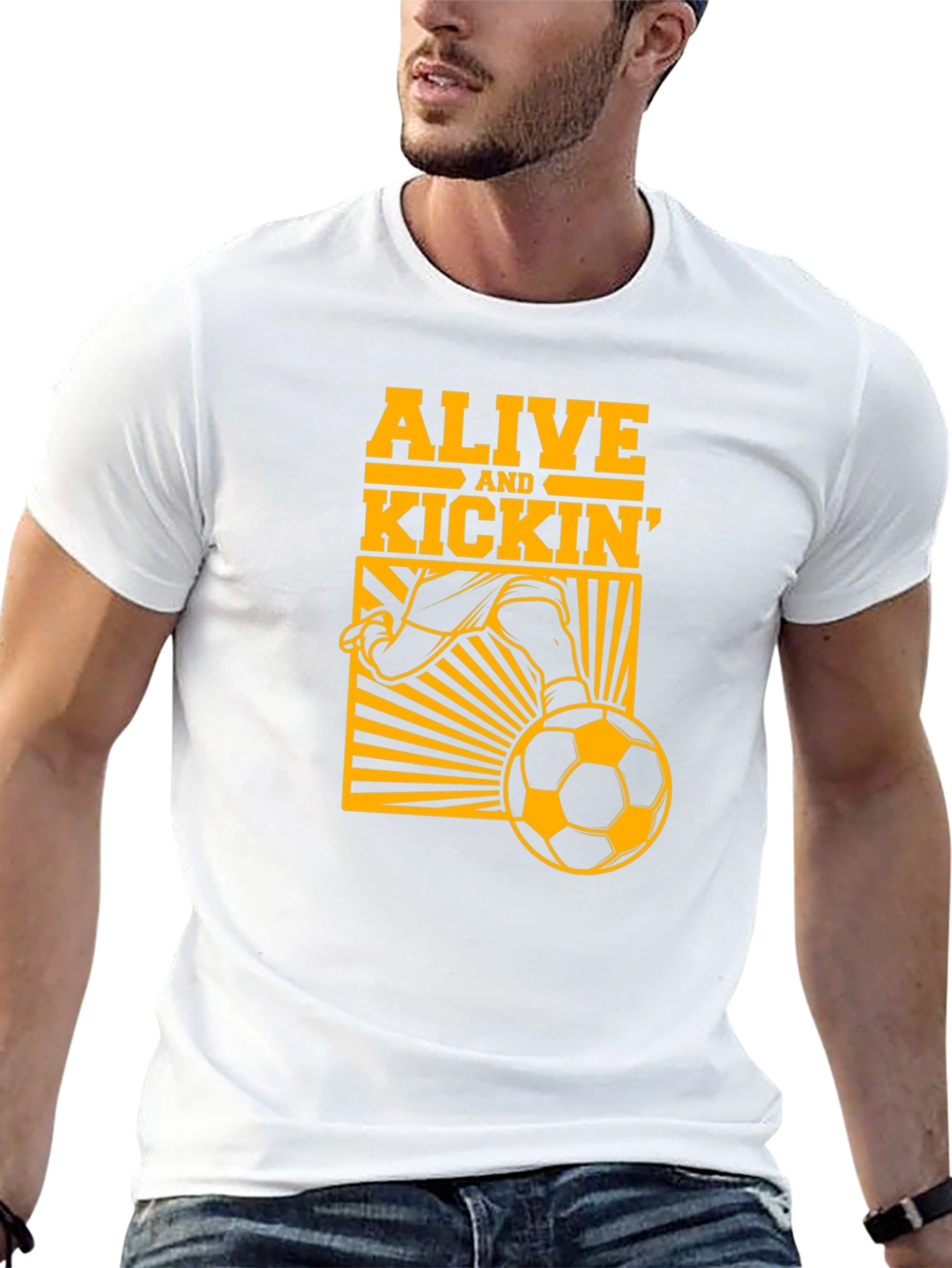 Alive and Kickin Soccer Graphic Tee - Black