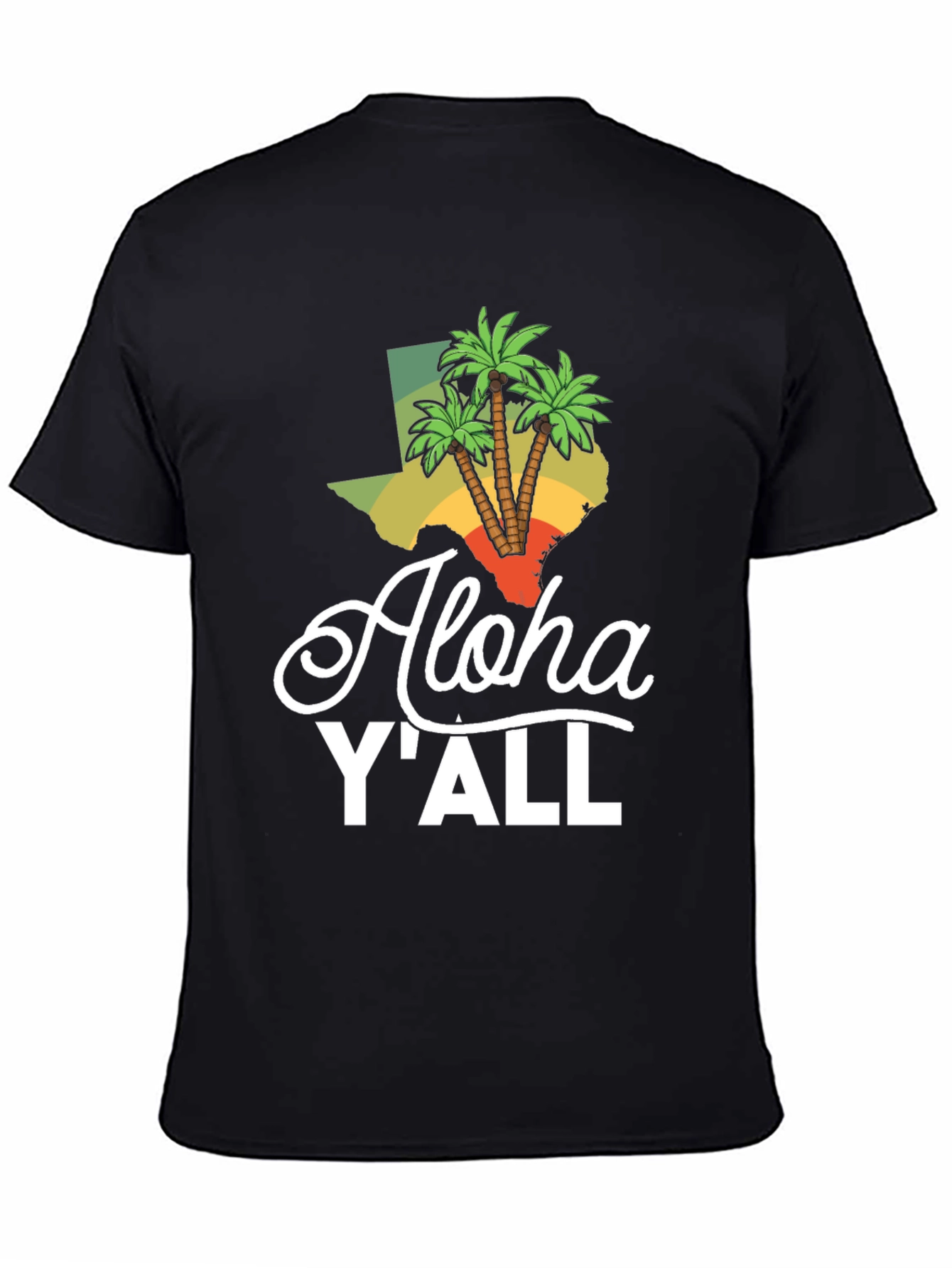 Aloha YAll Texas Palm Tree T-Shirt