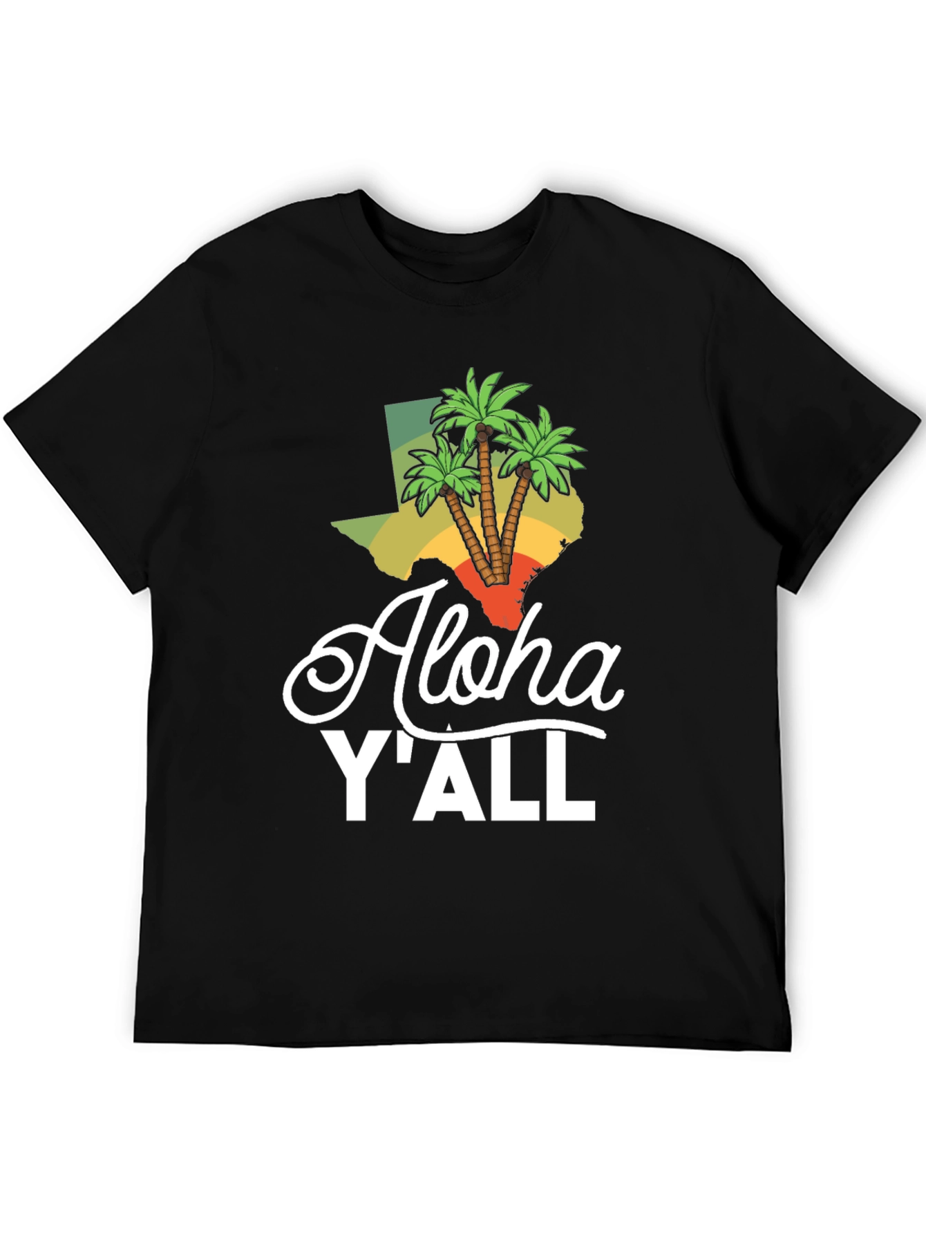 Aloha YAll Texas Palm Tree T-Shirt