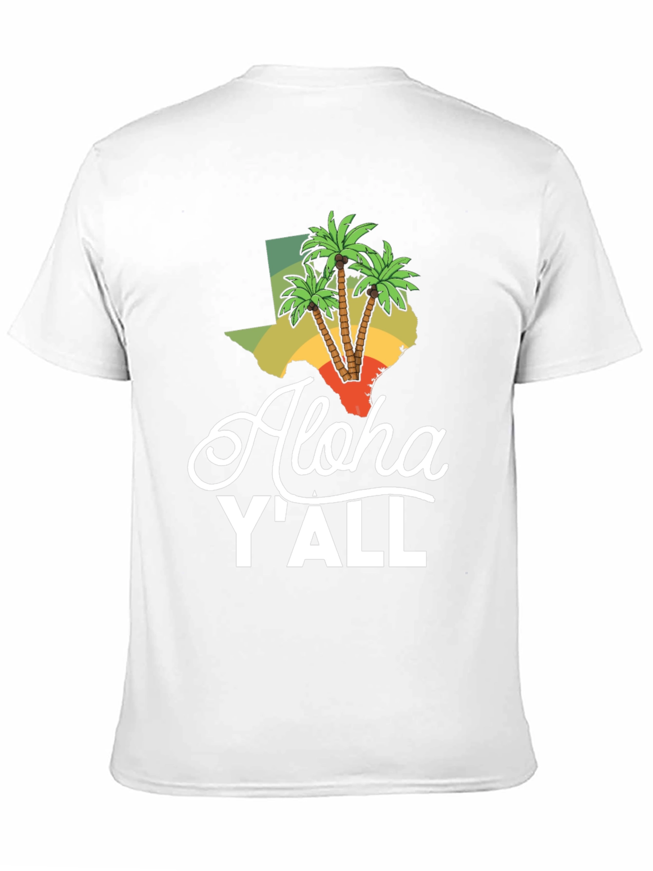 Aloha YAll Texas Palm Tree T-Shirt