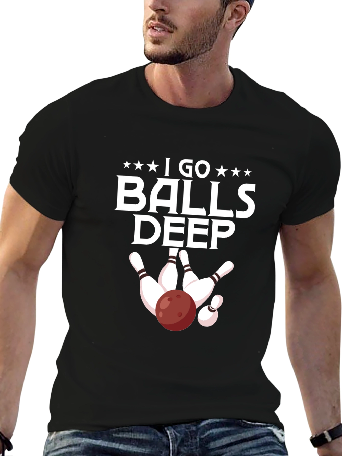 I Go Balls Deep Bowling T-Shirt - Strike King!