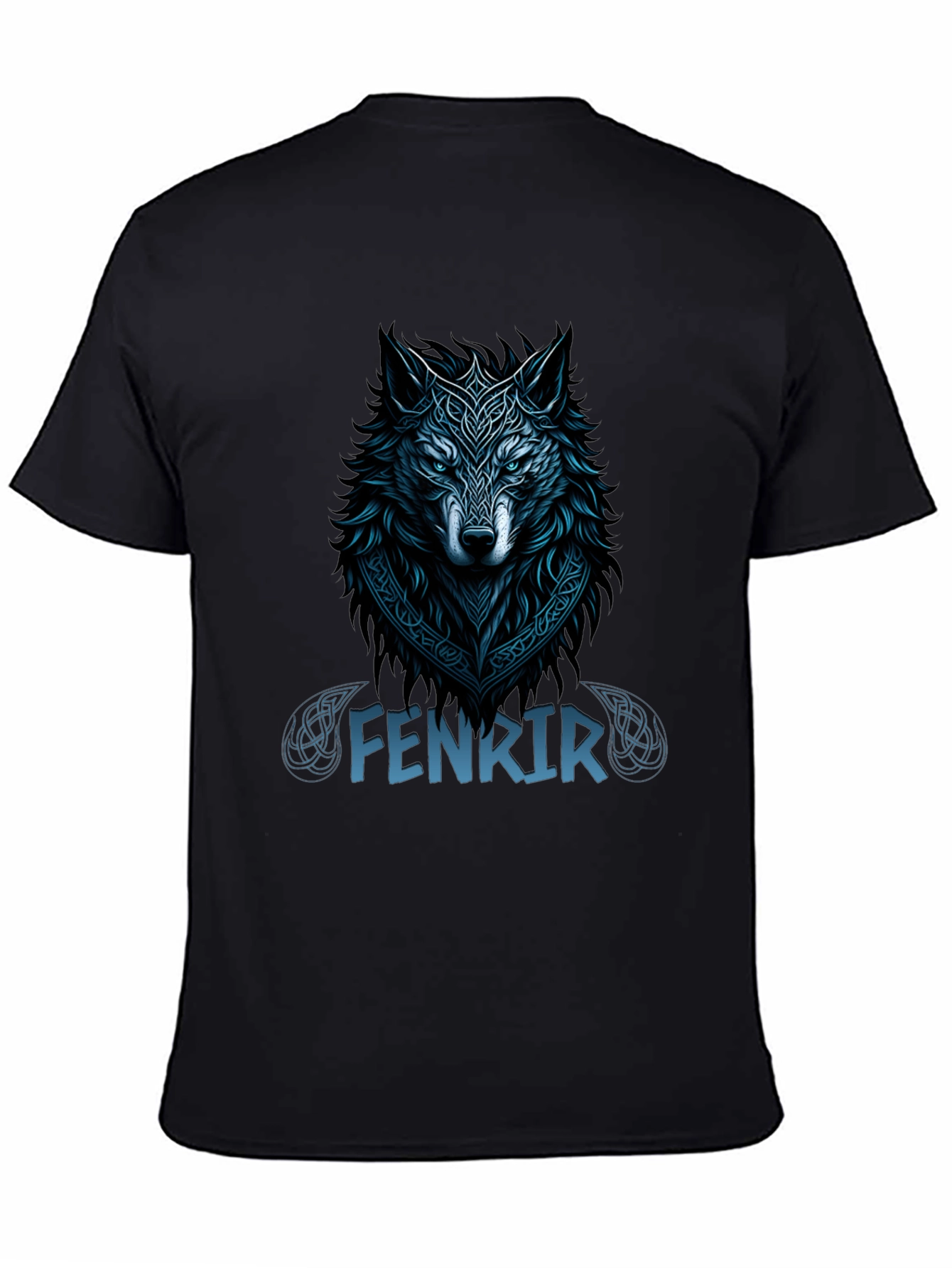 Fenrir Wolf Graphic T-Shirt - Viking Style