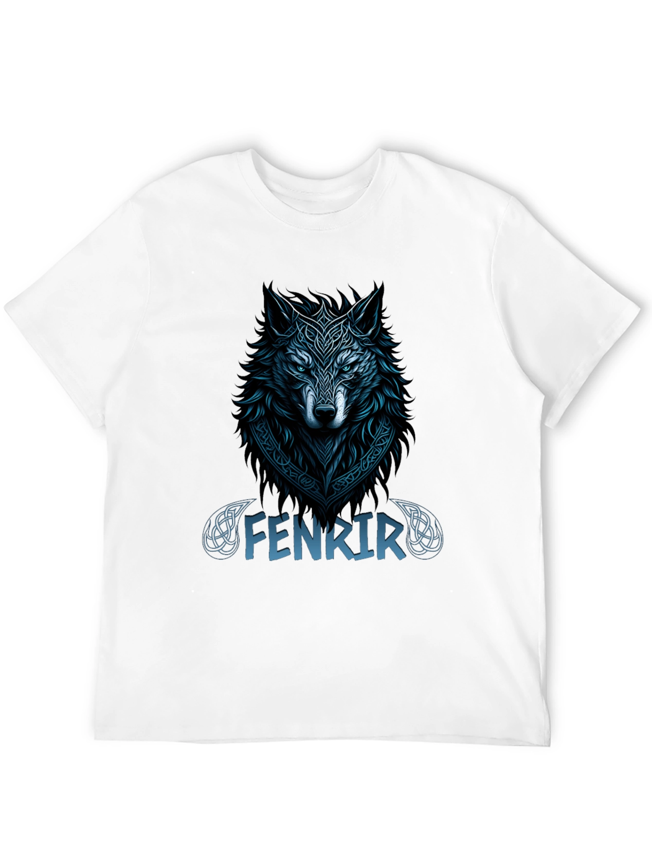 Fenrir Wolf Graphic T-Shirt - Viking Style