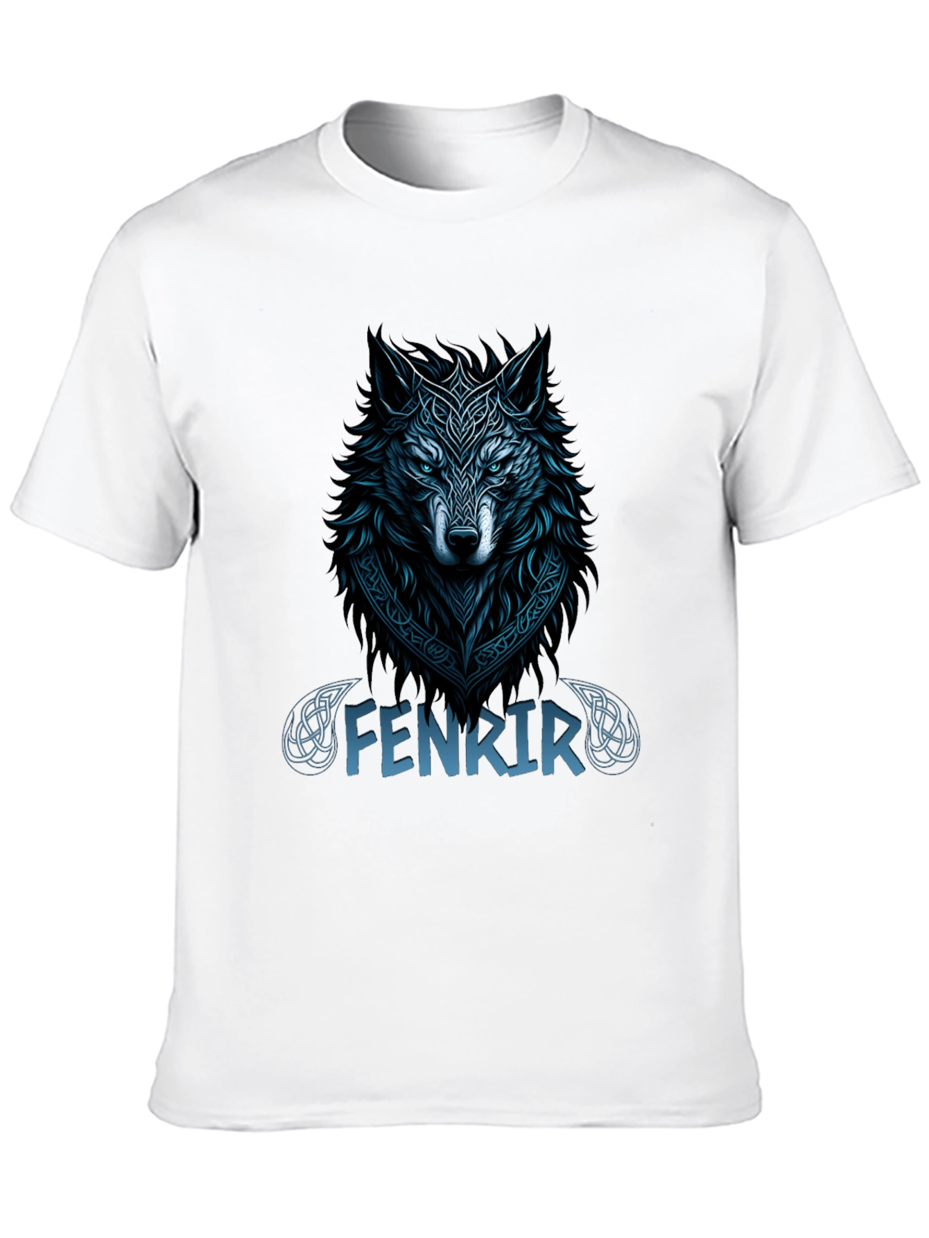 Fenrir Wolf Graphic T-Shirt - Viking Style