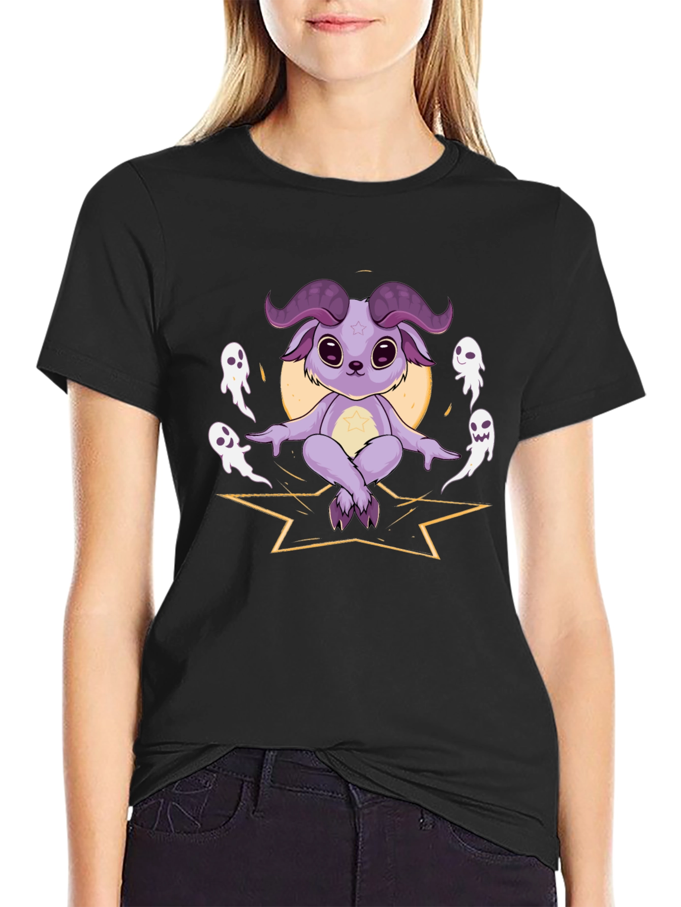 Mystic Baphomet Tee - Cute Occult Style