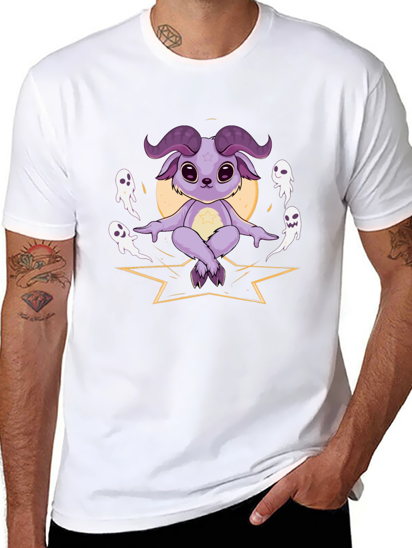 Mystic Baphomet Tee - Cute Occult Style