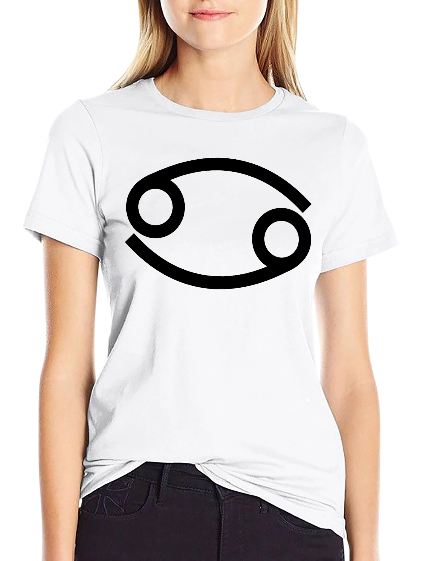 Cancer Zodiac Graphic T-Shirt - Black Cotton Tee