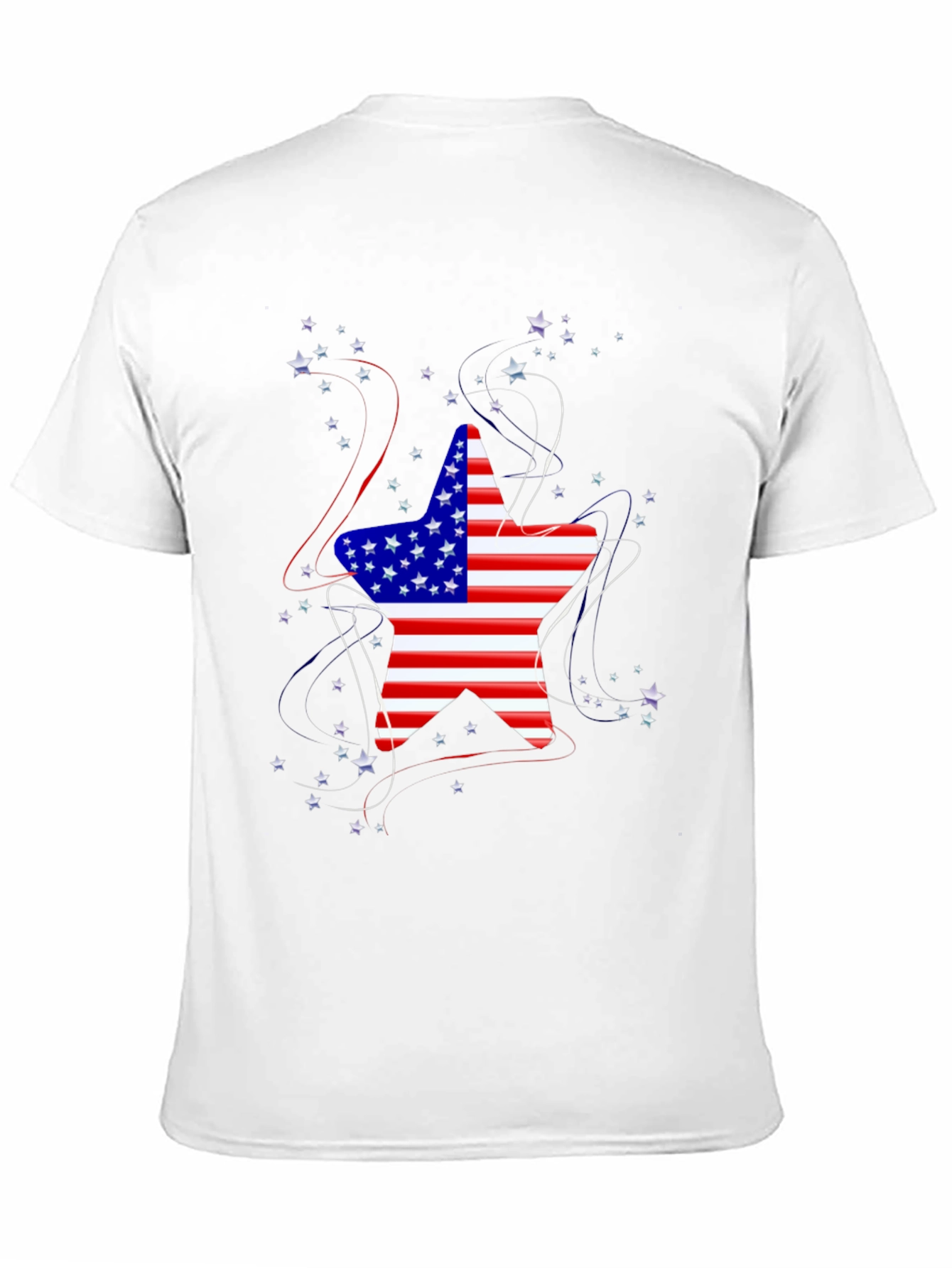 American Flag Star Graphic T-Shirt