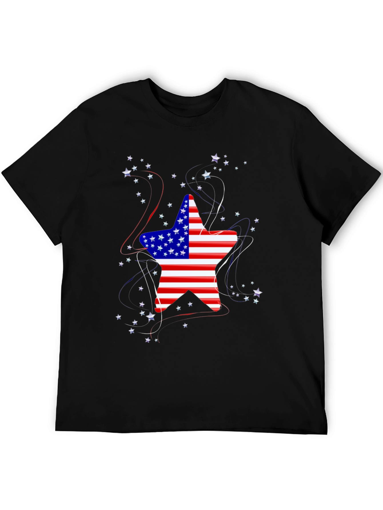 American Flag Star Graphic T-Shirt