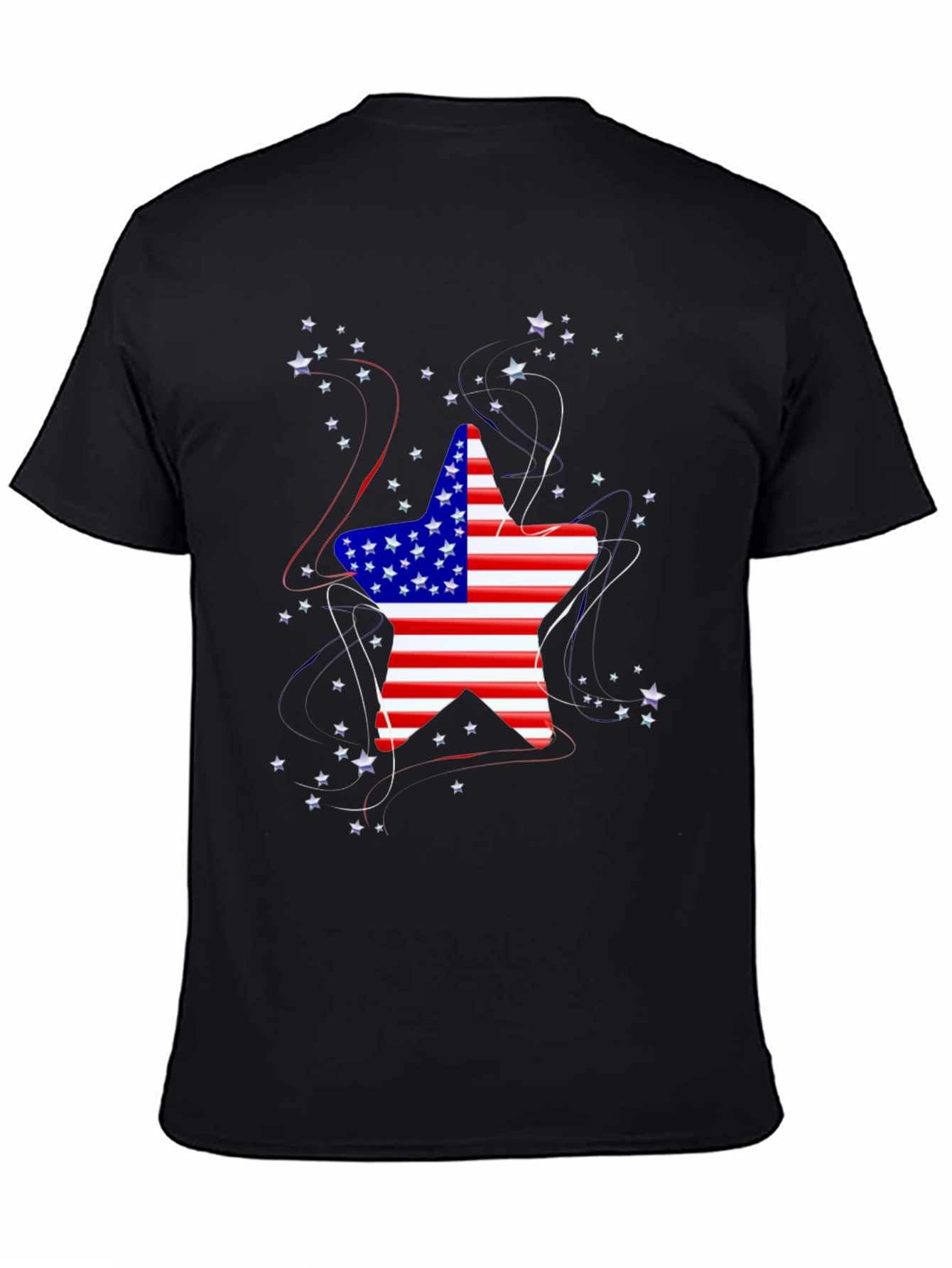 American Flag Star Graphic T-Shirt