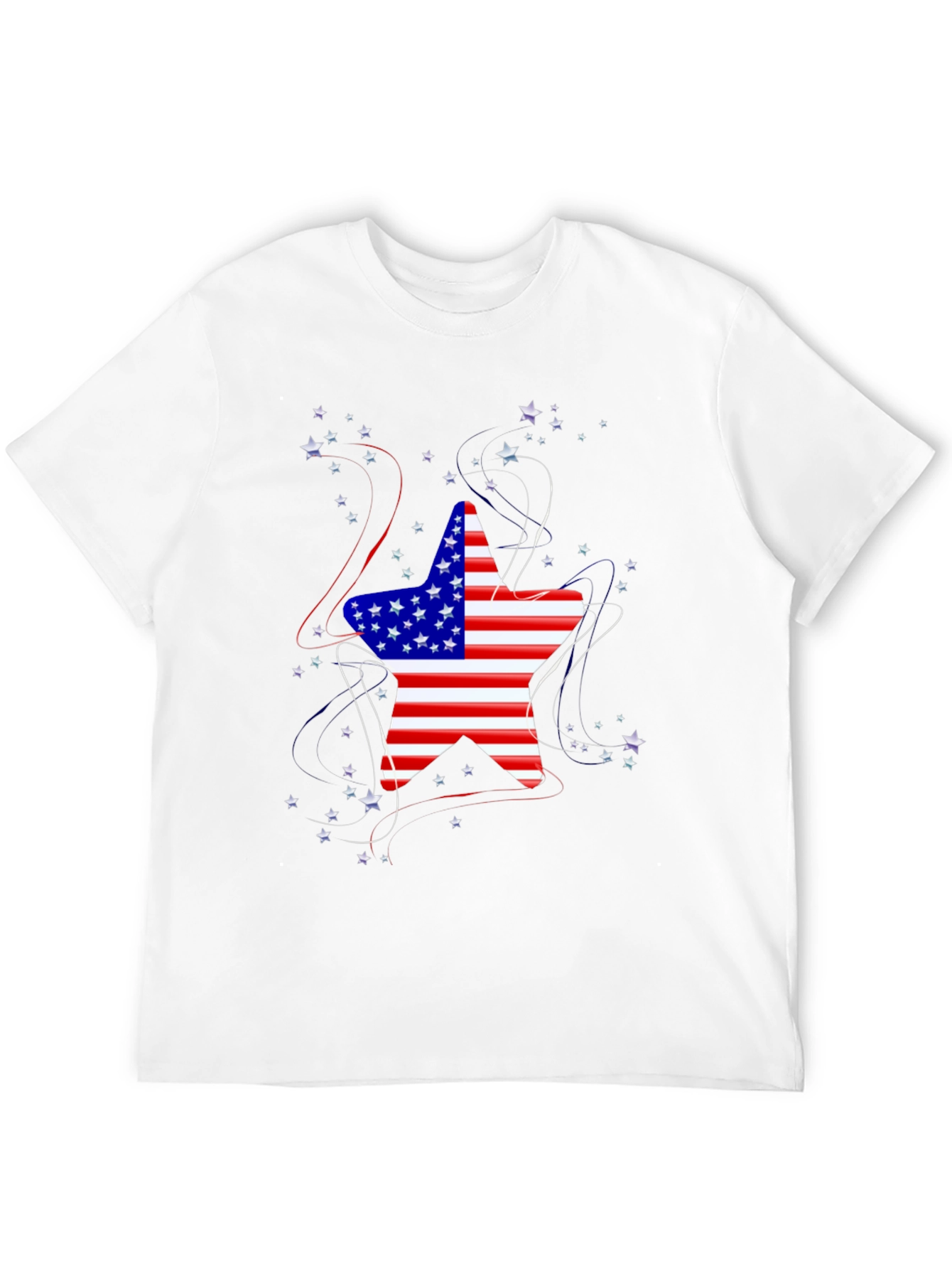 American Flag Star Graphic T-Shirt