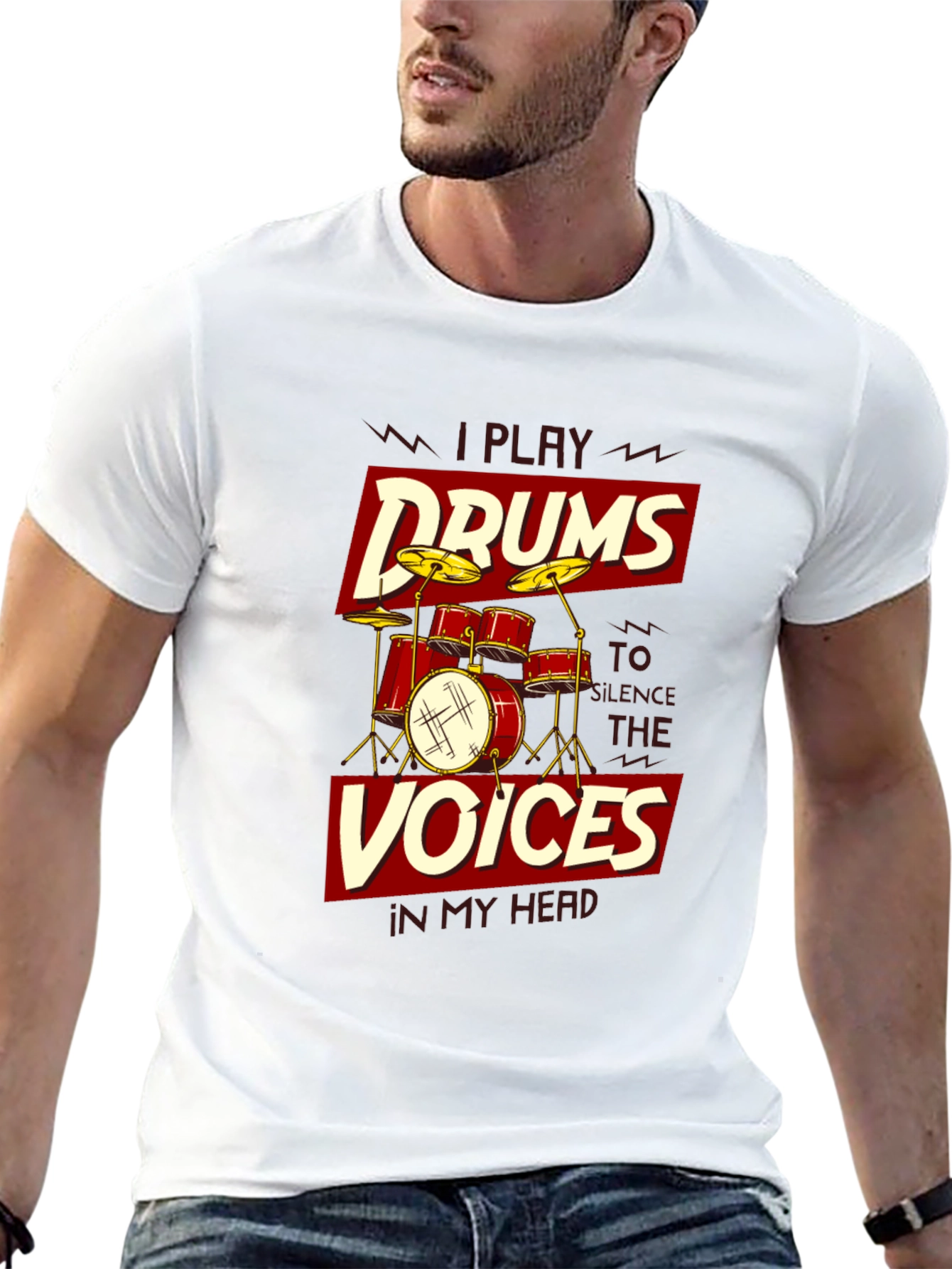I Play Drums T-Shirt - Silence the Voices Tee