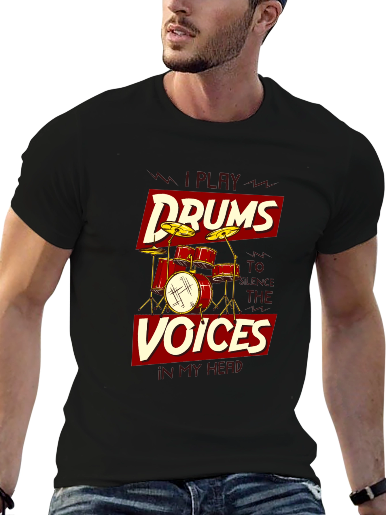 I Play Drums T-Shirt - Silence the Voices Tee
