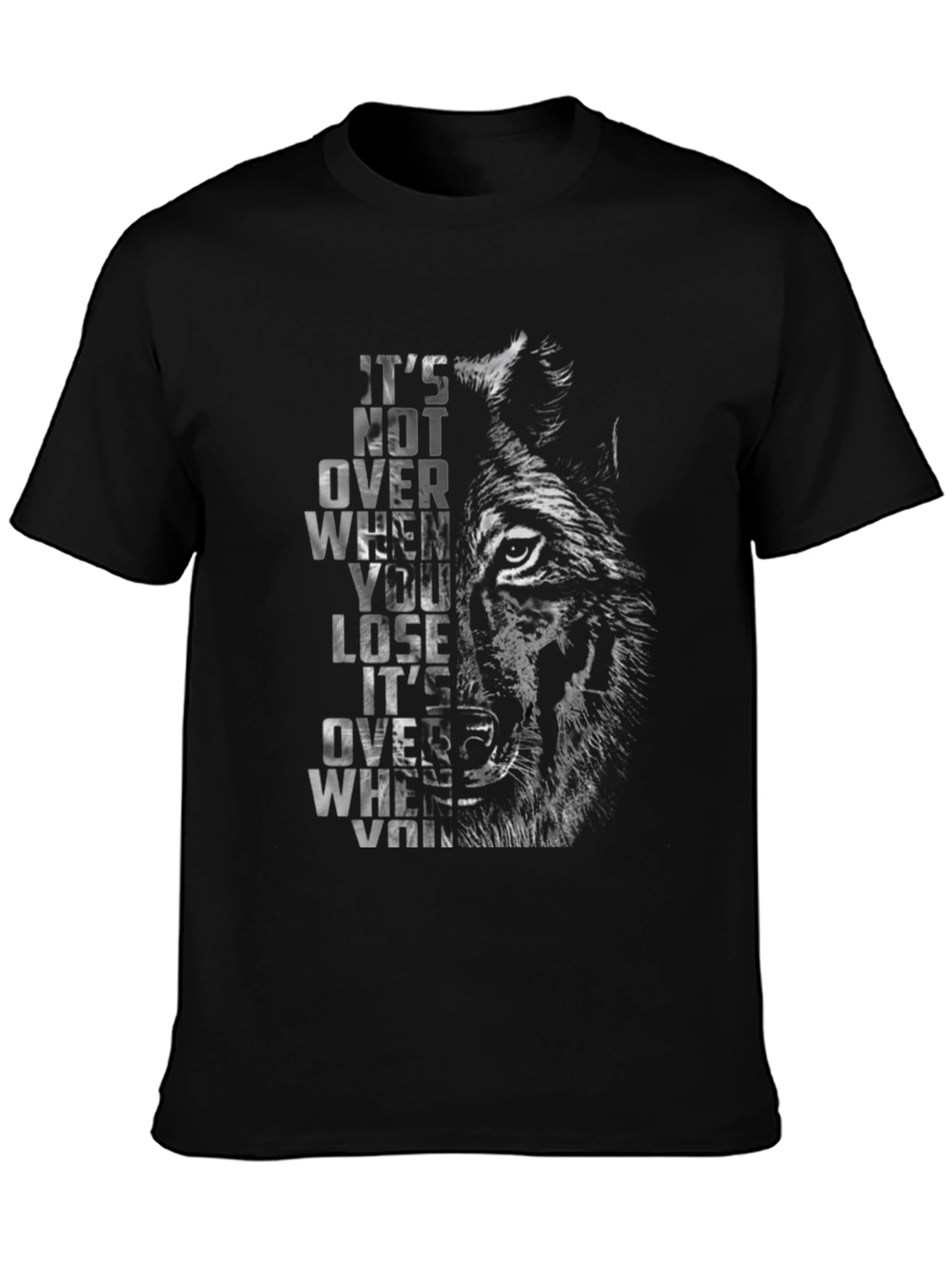 Wolf Graphic Print Crew Neck T-Shirt