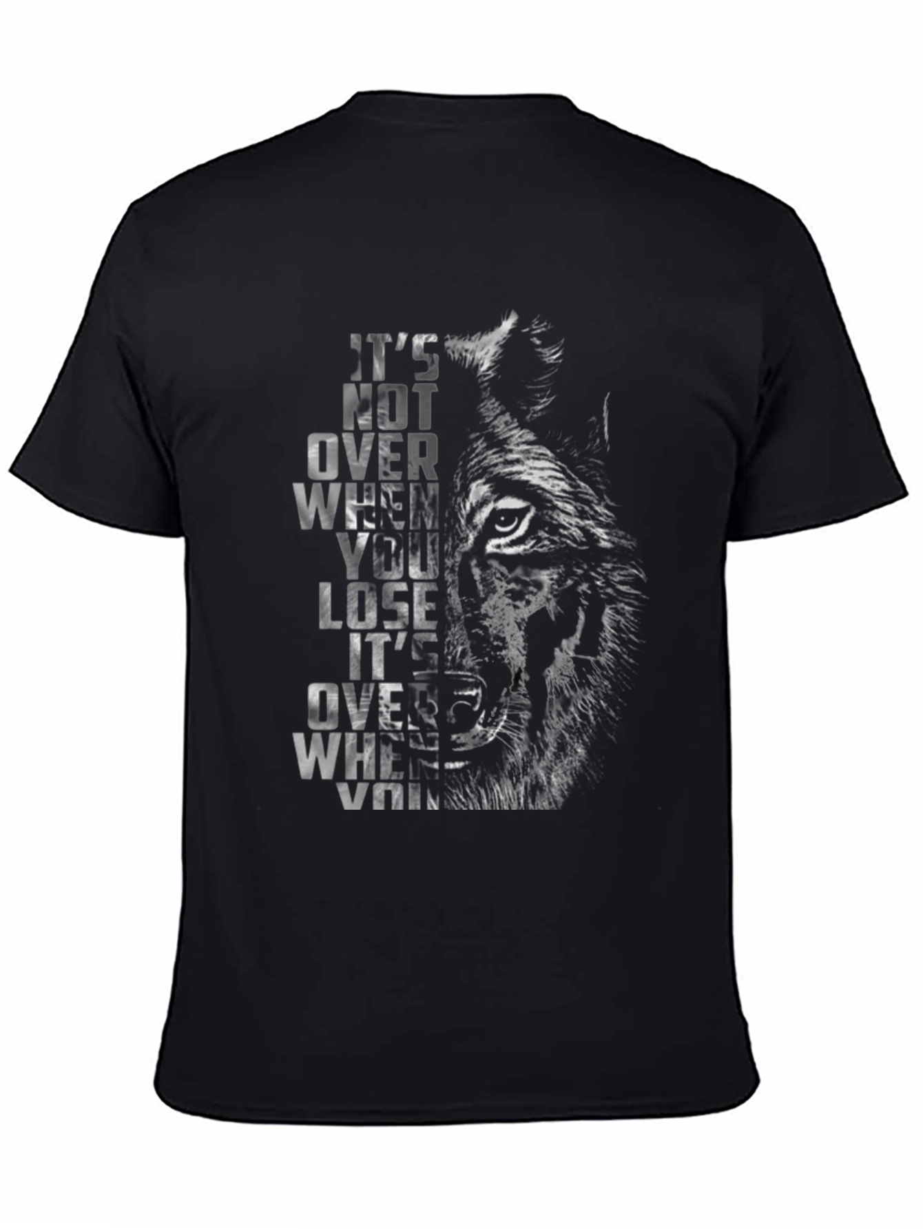 Wolf Graphic Print Crew Neck T-Shirt