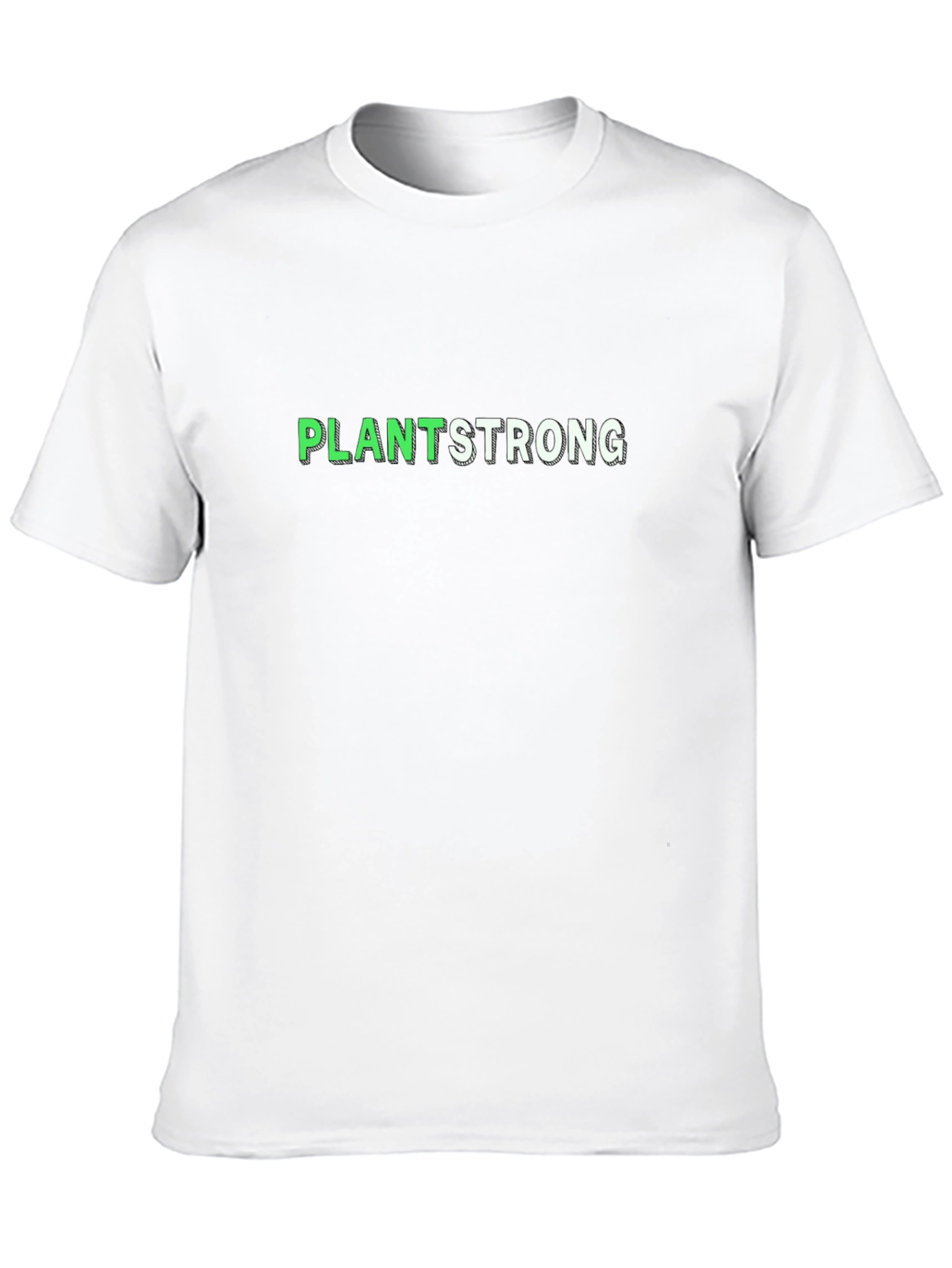 Plant Strong Graphic Tee - Black Cotton T-Shirt