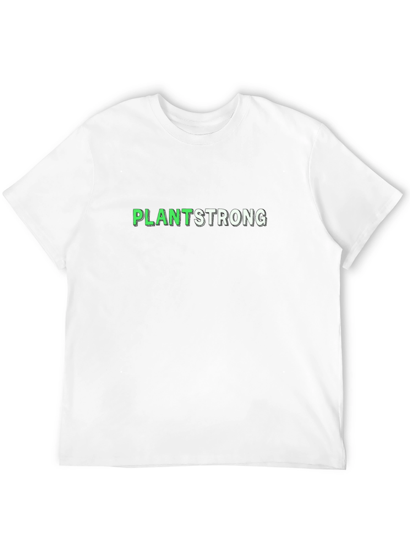 Plant Strong Graphic Tee - Black Cotton T-Shirt