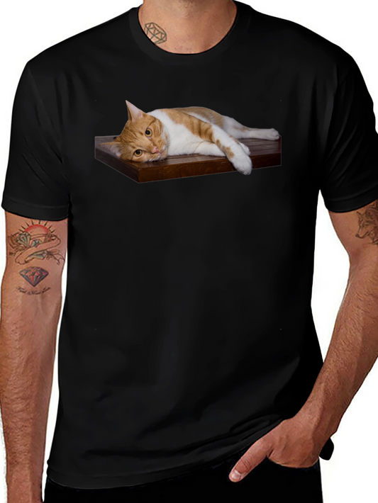 Cat on Wood Shelf Graphic Tee