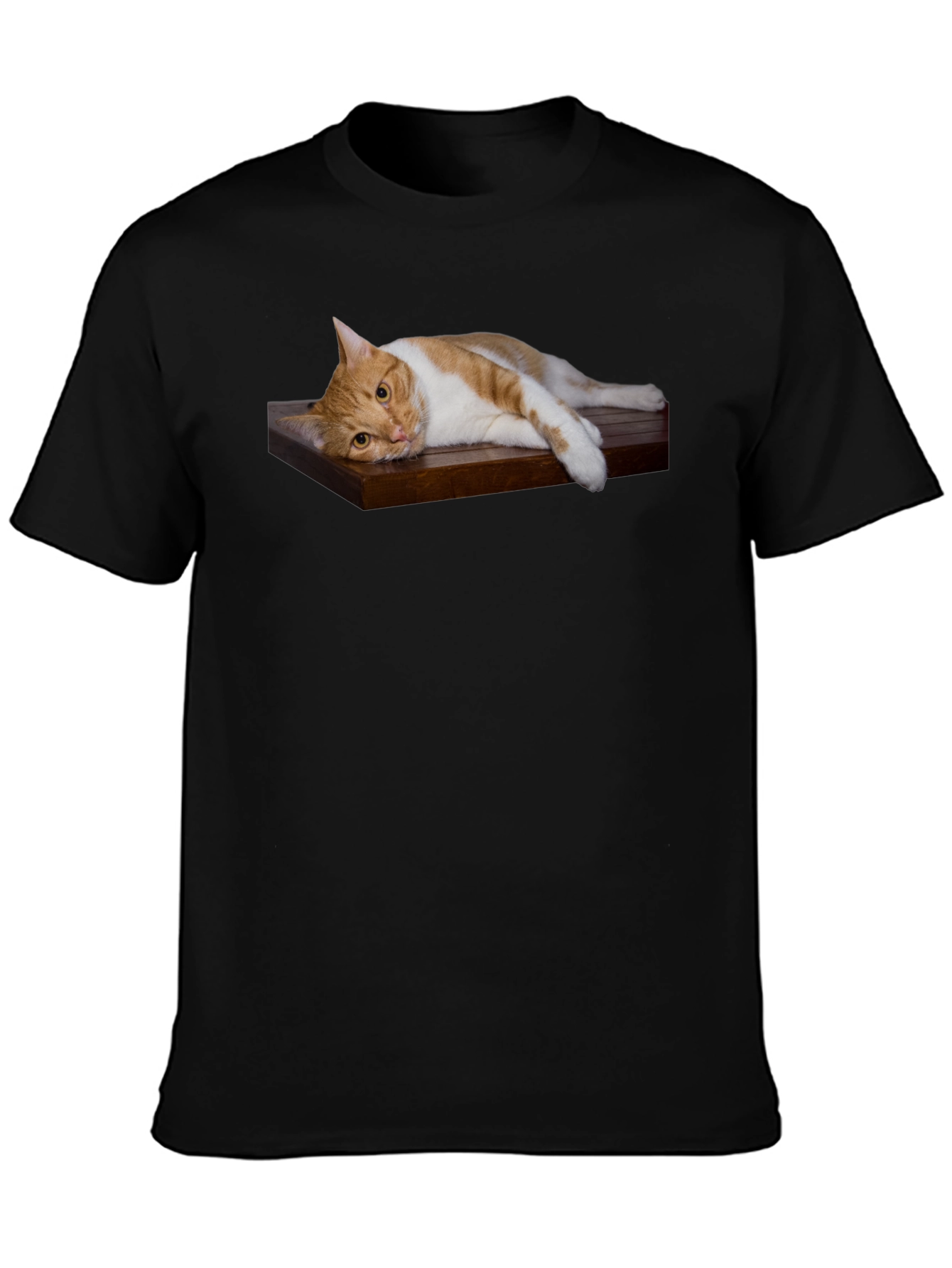 Cat on Wood Shelf Graphic Tee