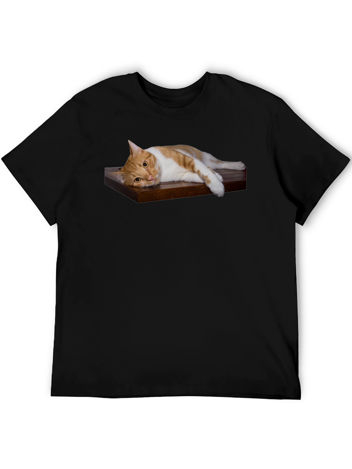 Cat on Wood Shelf Graphic Tee
