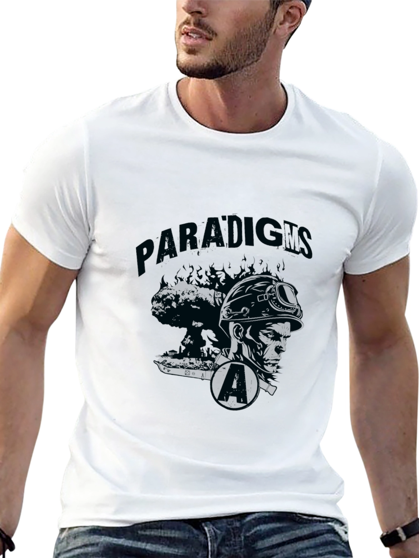 Paradigms Black Graphic Print Tee