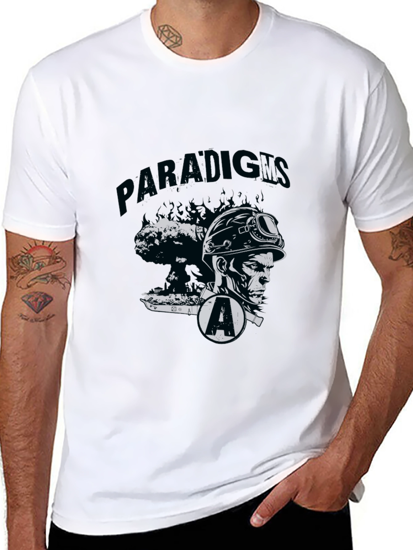 Paradigms Black Graphic Print Tee