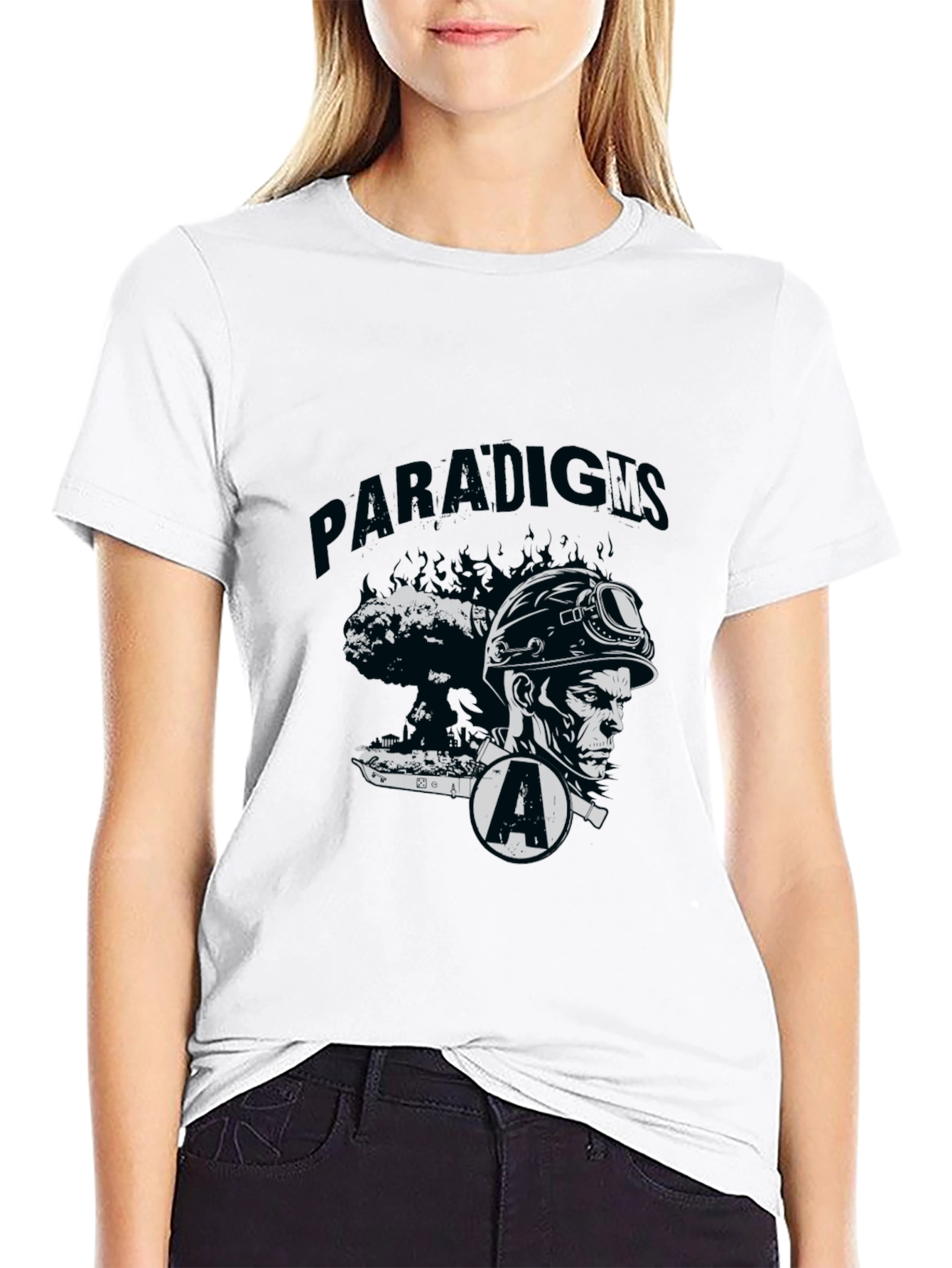 Paradigms Black Graphic Print Tee