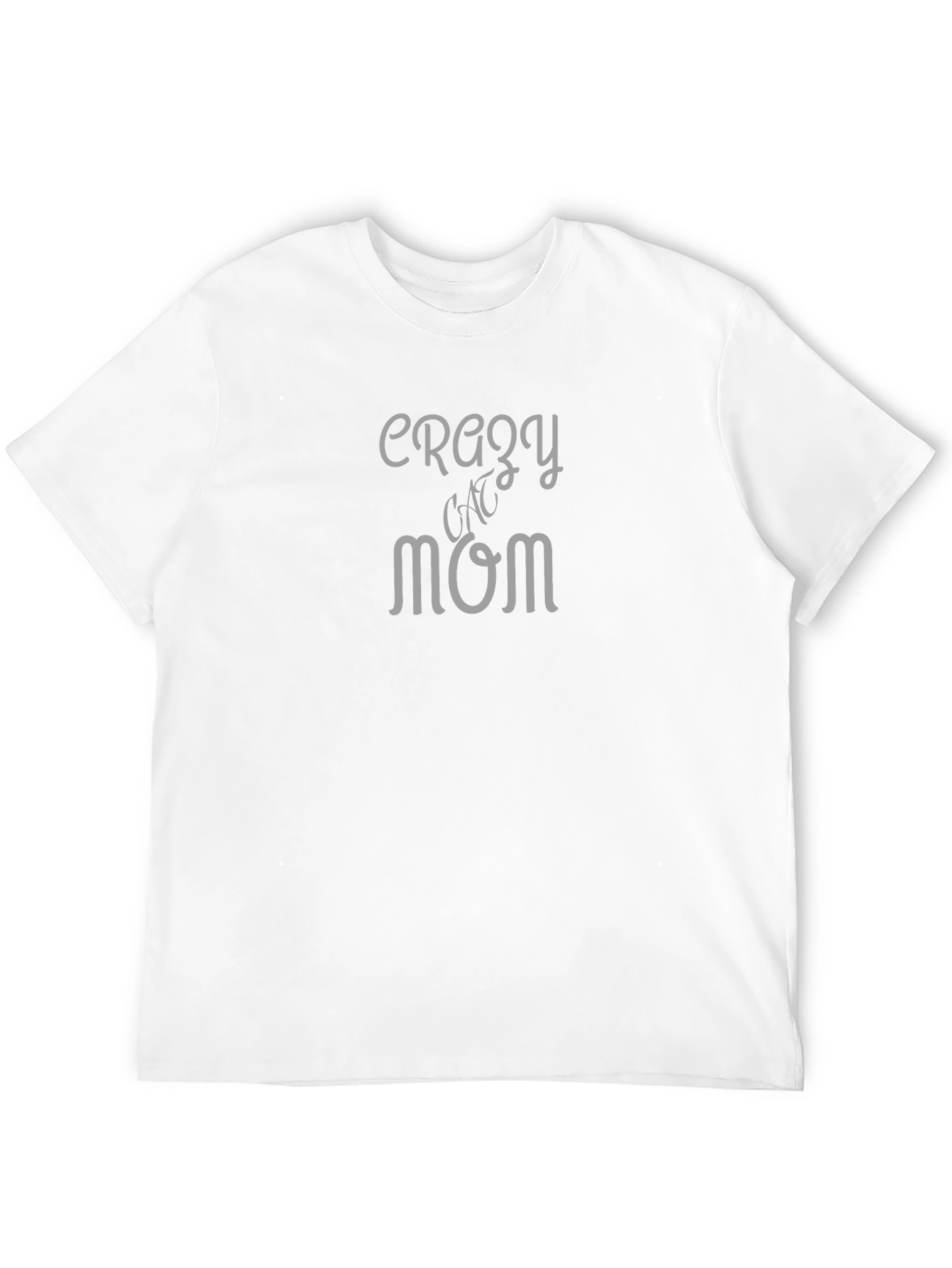 Crazy Cat Mom Tee - Black Cotton T-Shirt