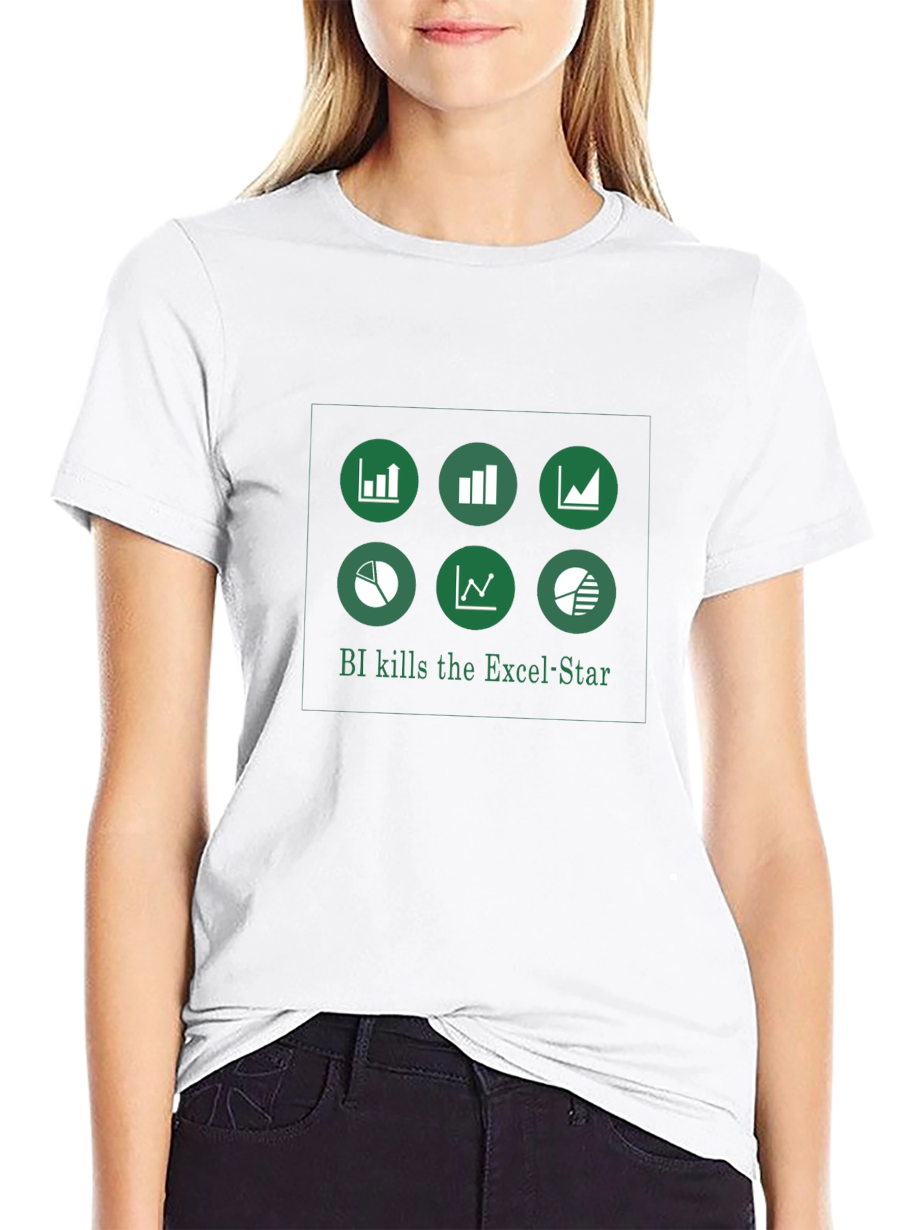 BI Kills the Excel Star Black T-Shirt