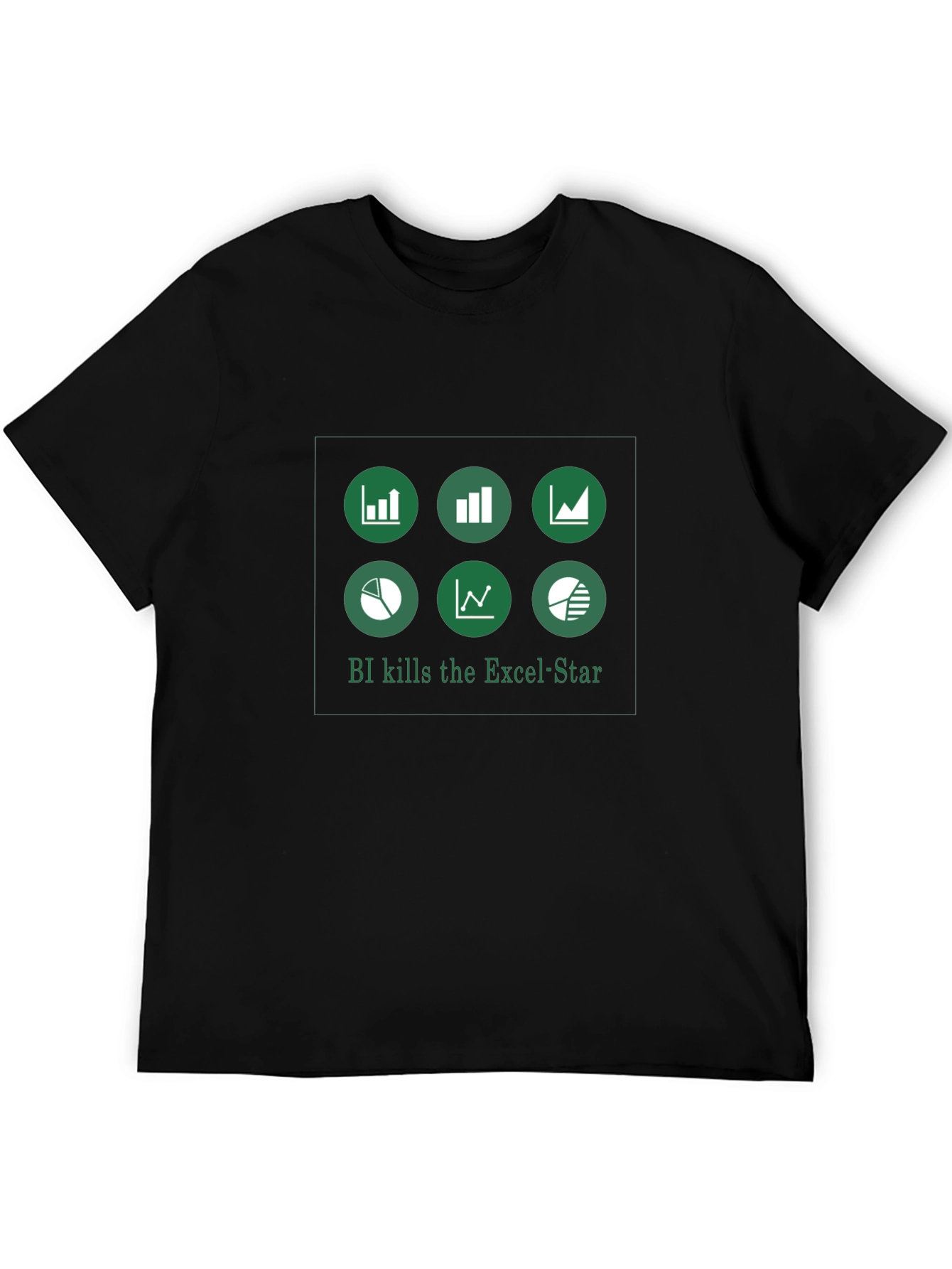 BI Kills the Excel Star Black T-Shirt