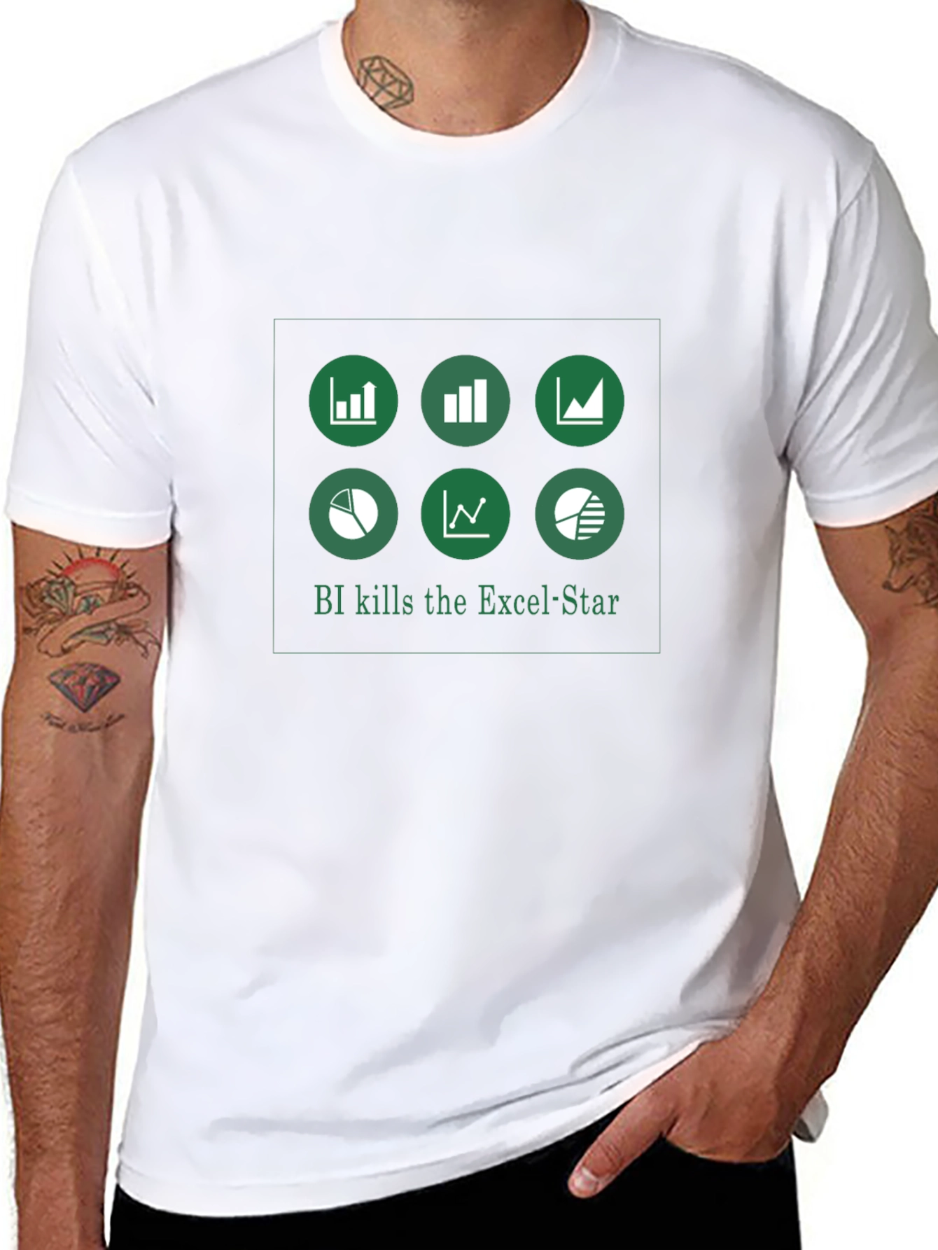 BI Kills the Excel Star Black T-Shirt