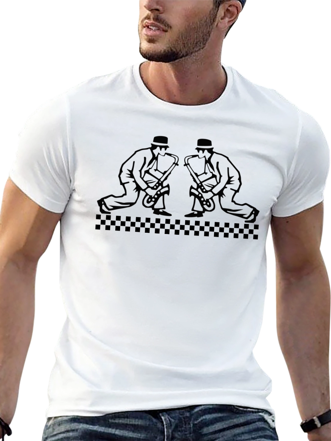 Sax Men Tee - Black Stylish Urban T-Shirt