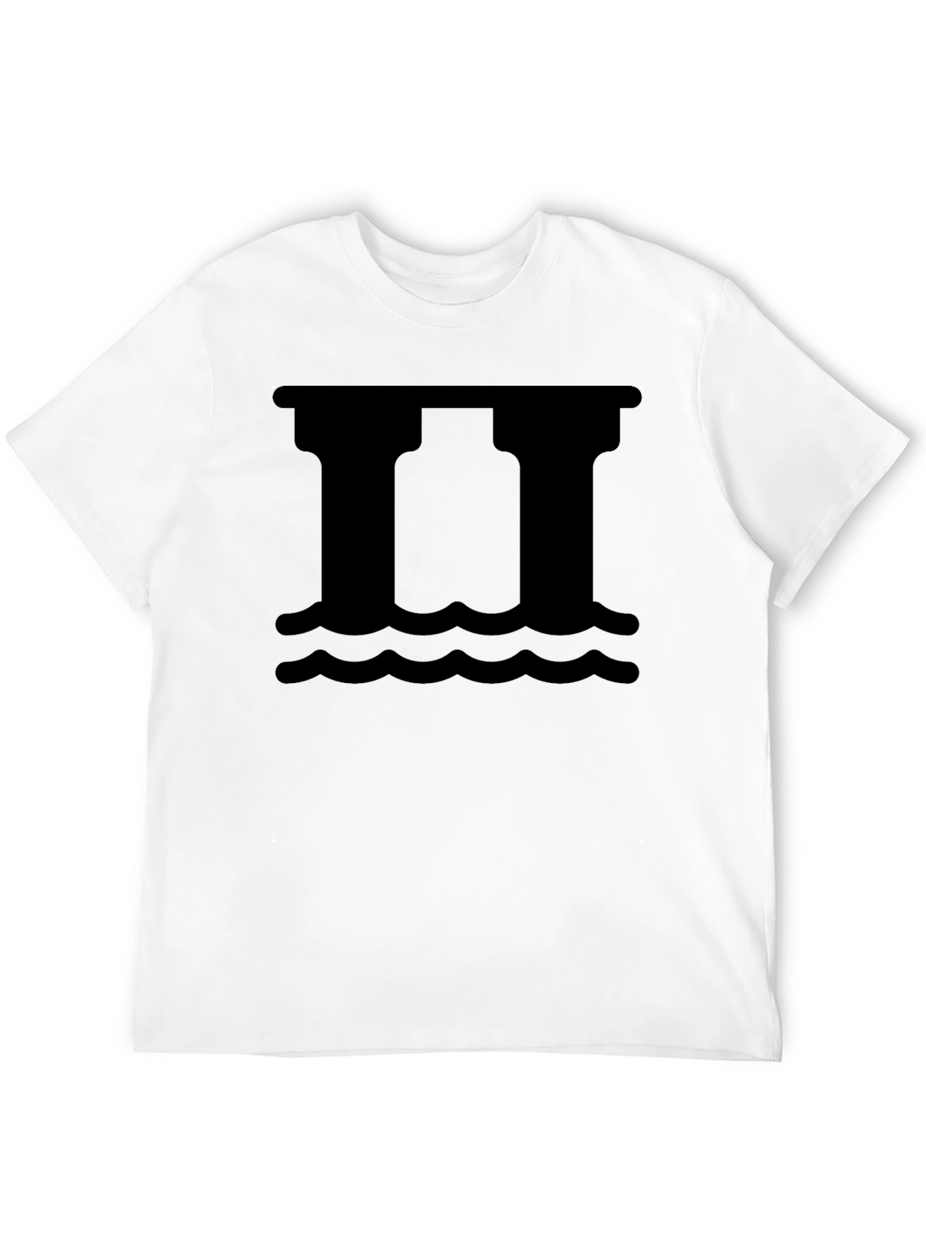 Black Graphic Tee - Bridge Over Water