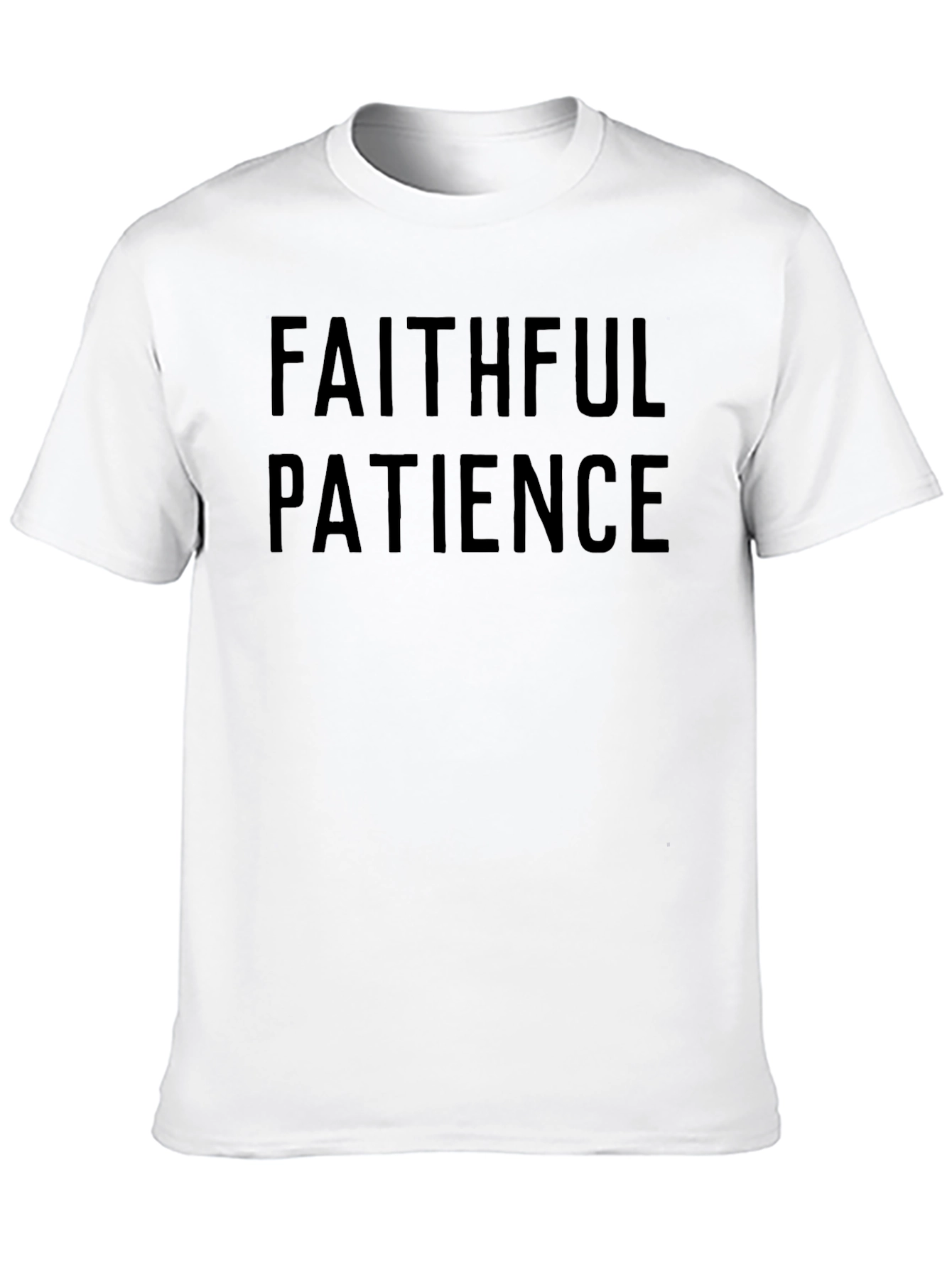 Faithful Patience Graphic Tee - Solid Black Casual Shirt
