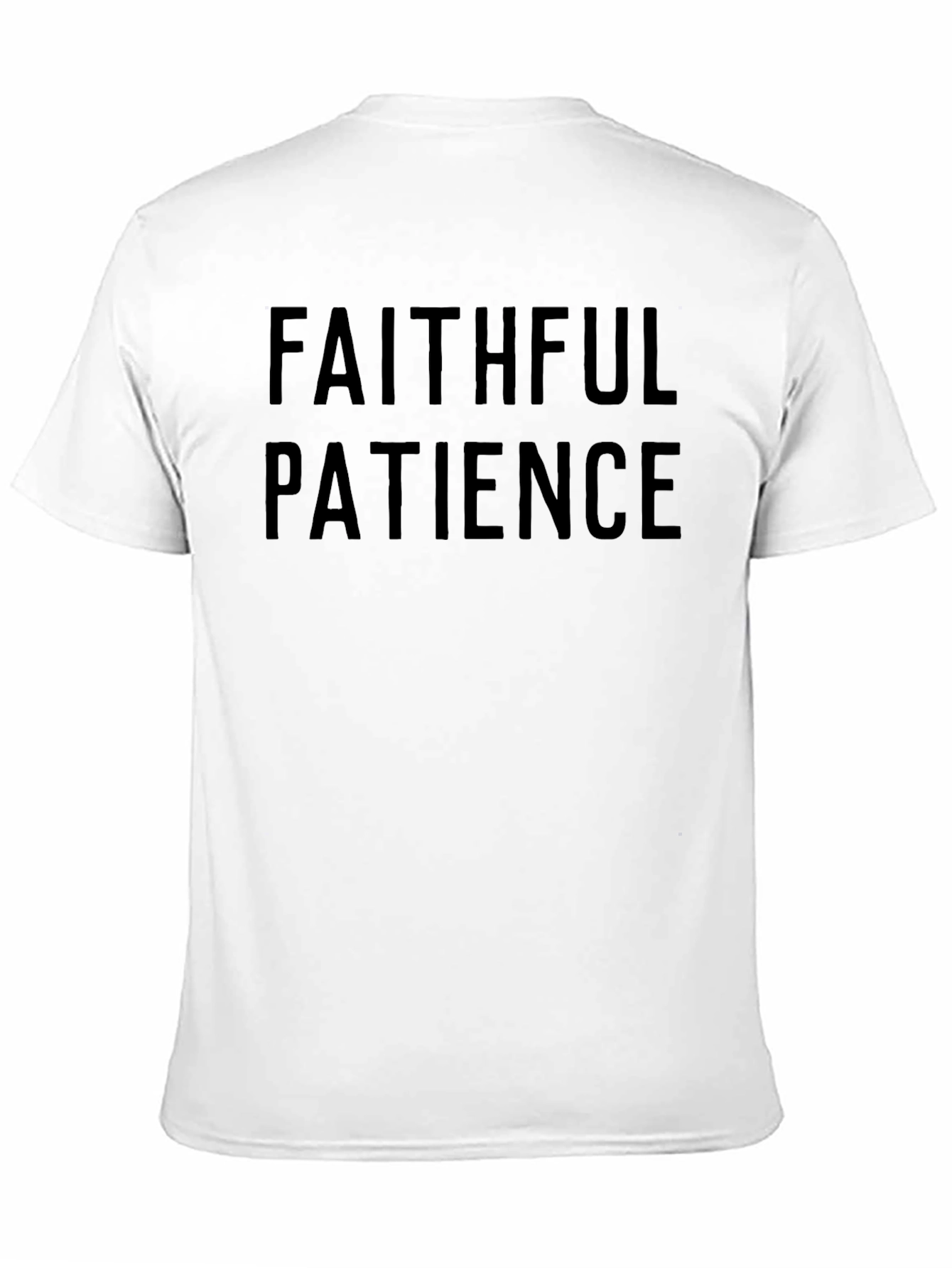 Faithful Patience Graphic Tee - Solid Black Casual Shirt