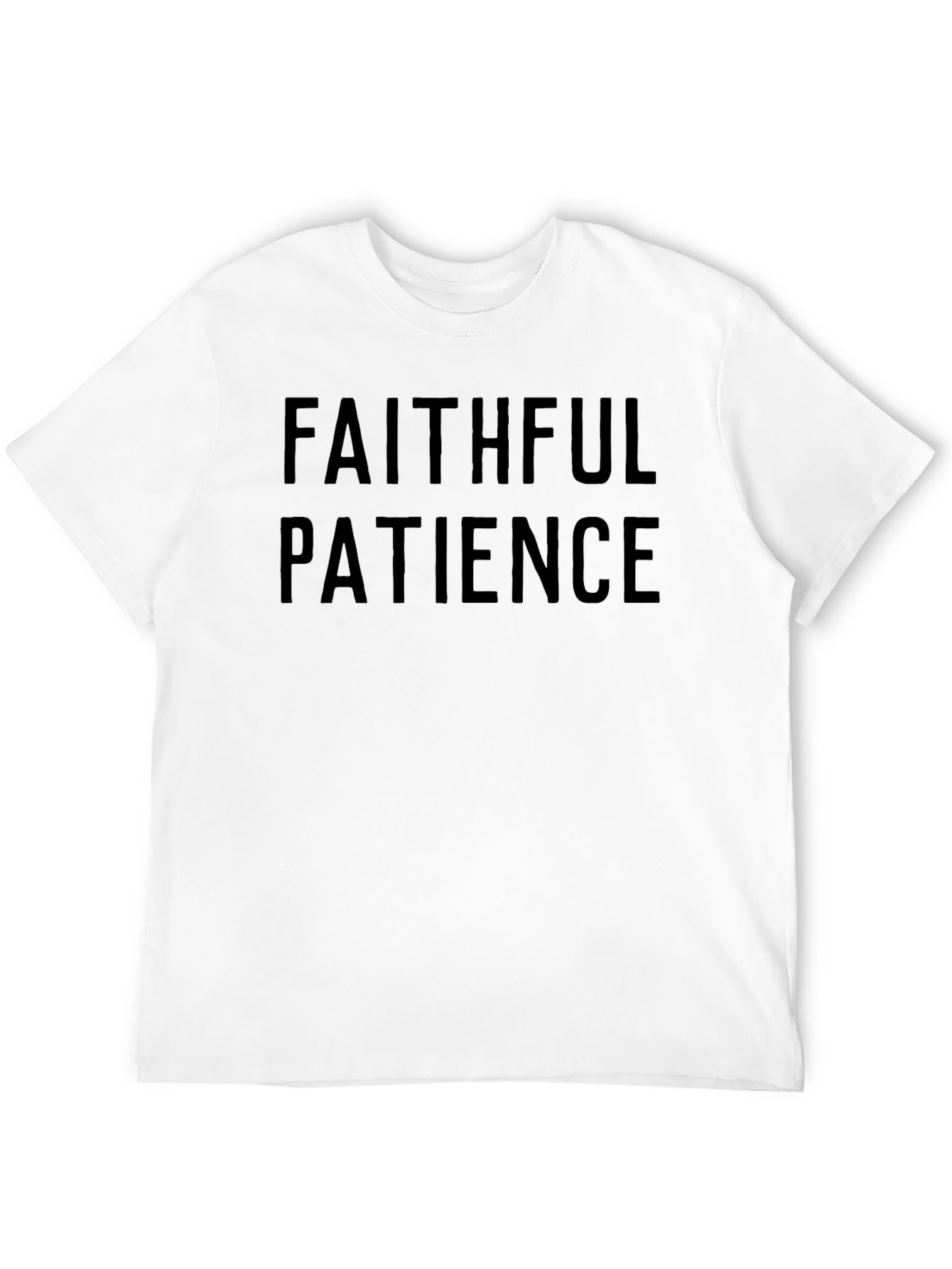 Faithful Patience Graphic Tee - Solid Black Casual Shirt