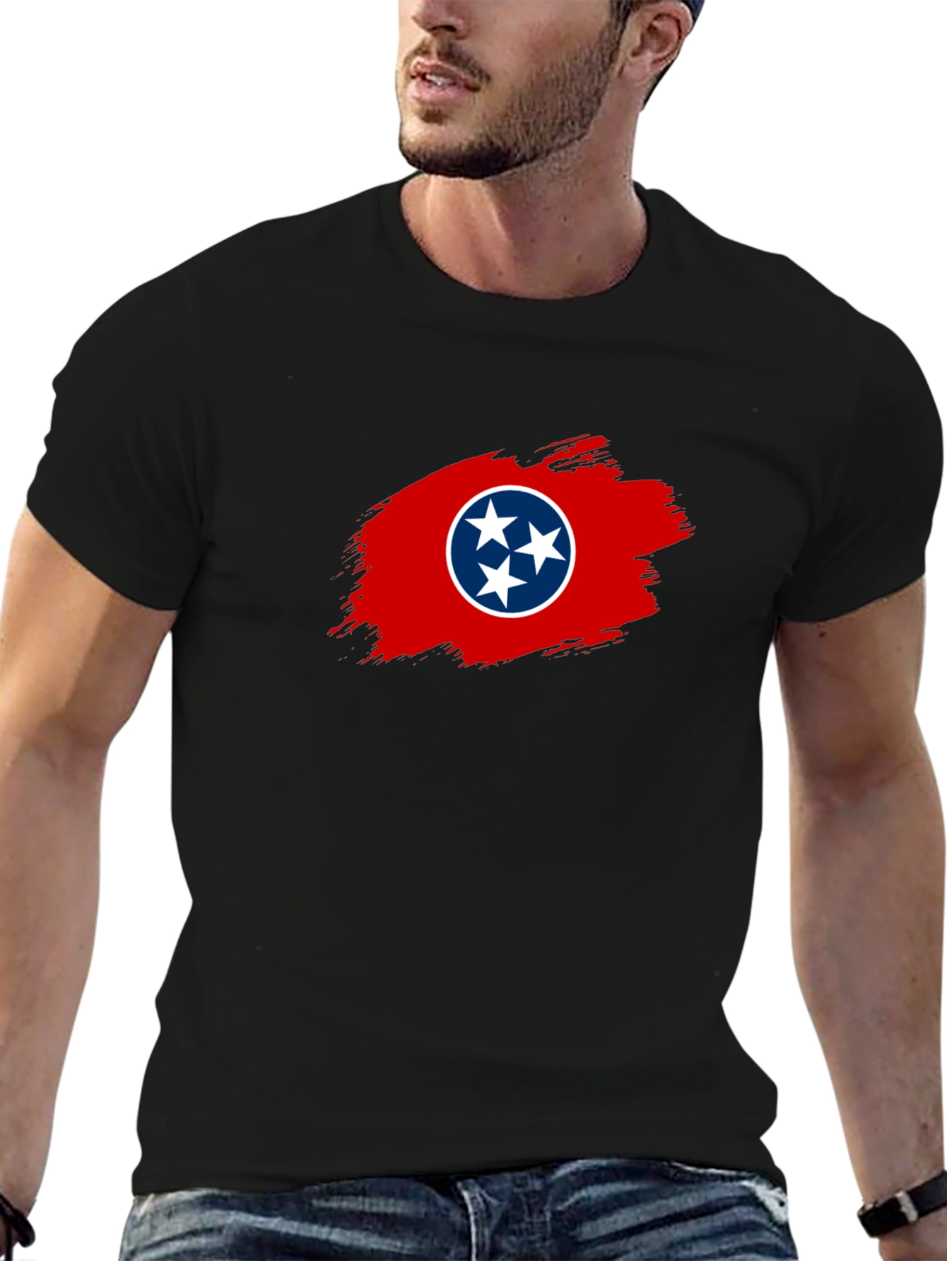 Tennessee Flag Graphic T-Shirt - Black