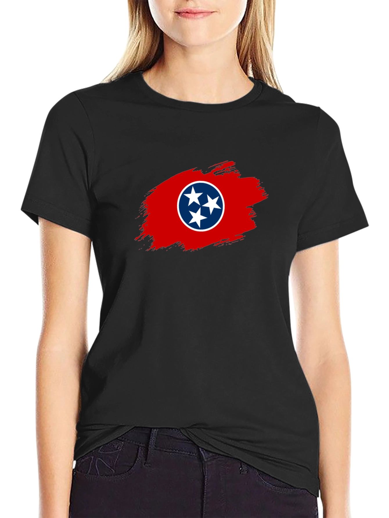 Tennessee Flag Graphic T-Shirt - Black