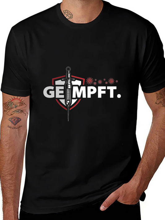 Vaccinated Graphic Tee - Black T-Shirt