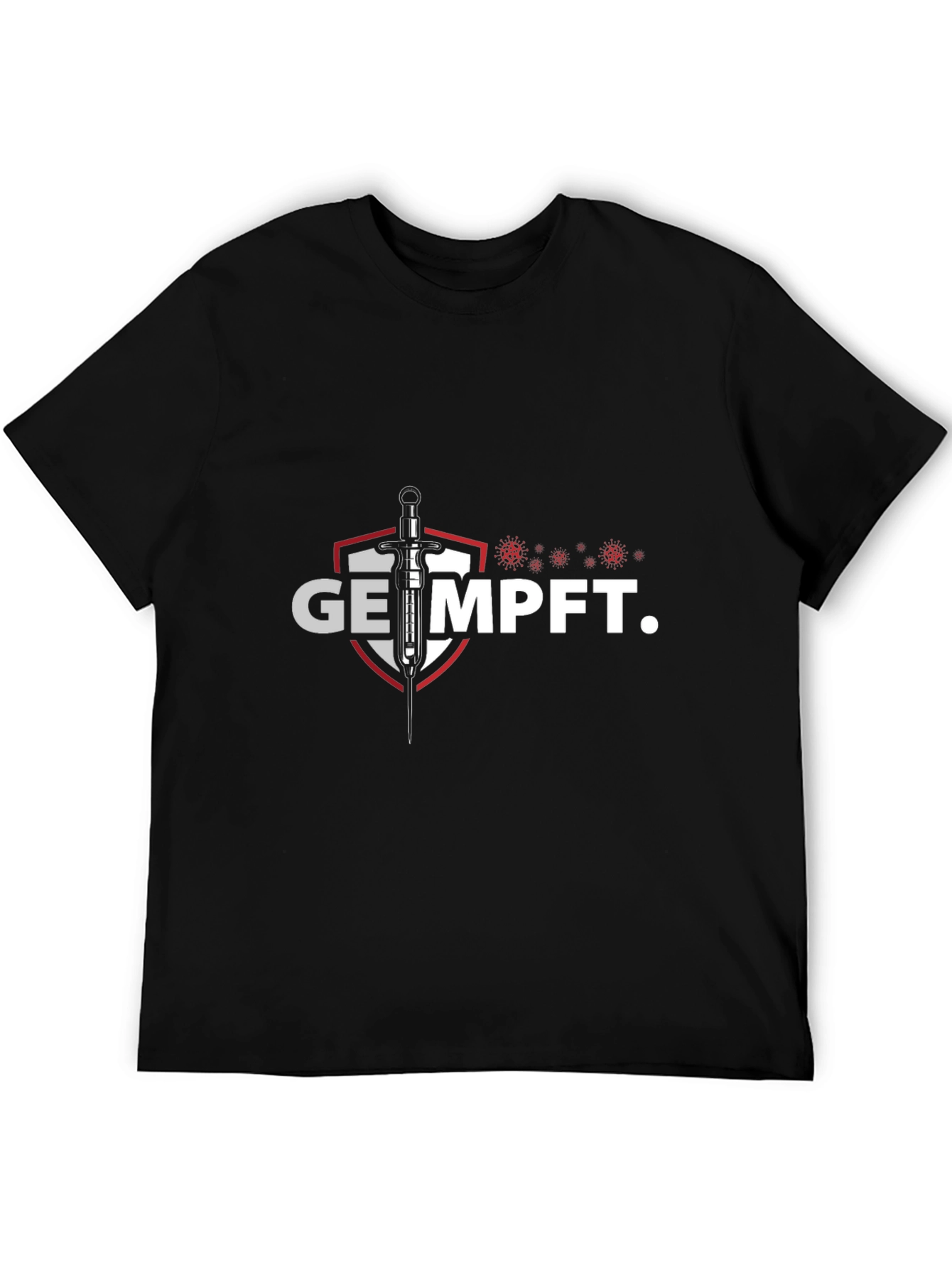 Vaccinated Graphic Tee - Black T-Shirt