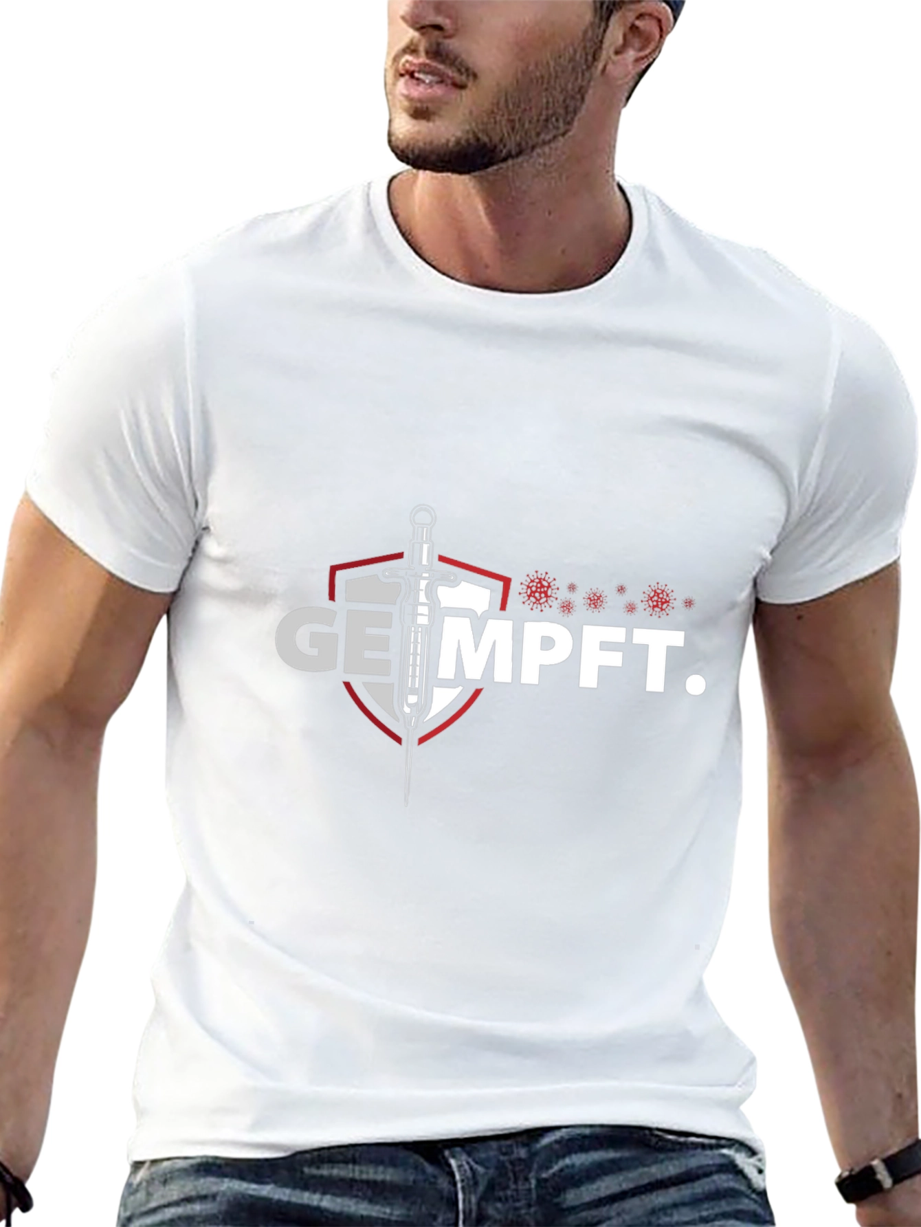Vaccinated Graphic Tee - Black T-Shirt