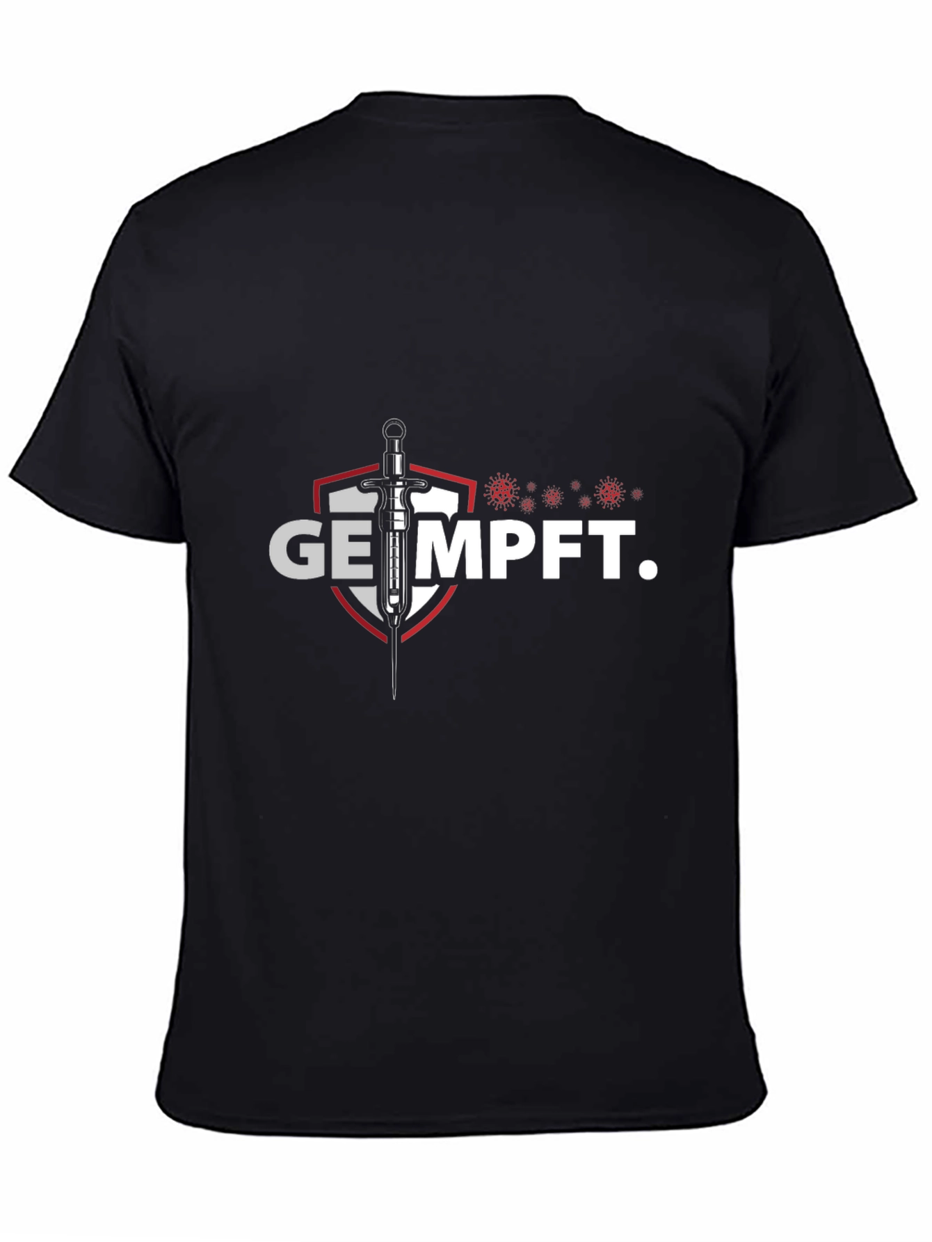Vaccinated Graphic Tee - Black T-Shirt
