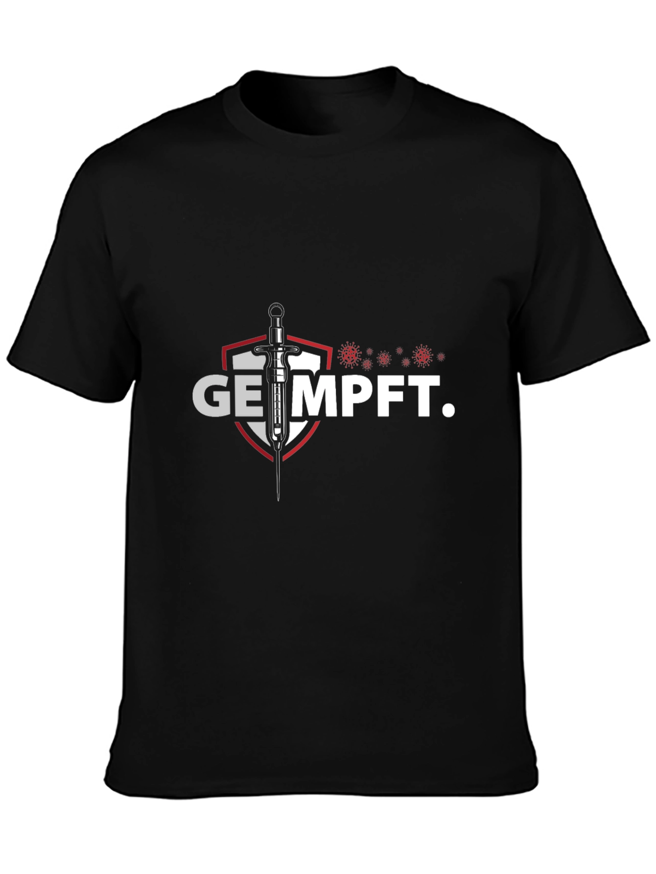 Vaccinated Graphic Tee - Black T-Shirt