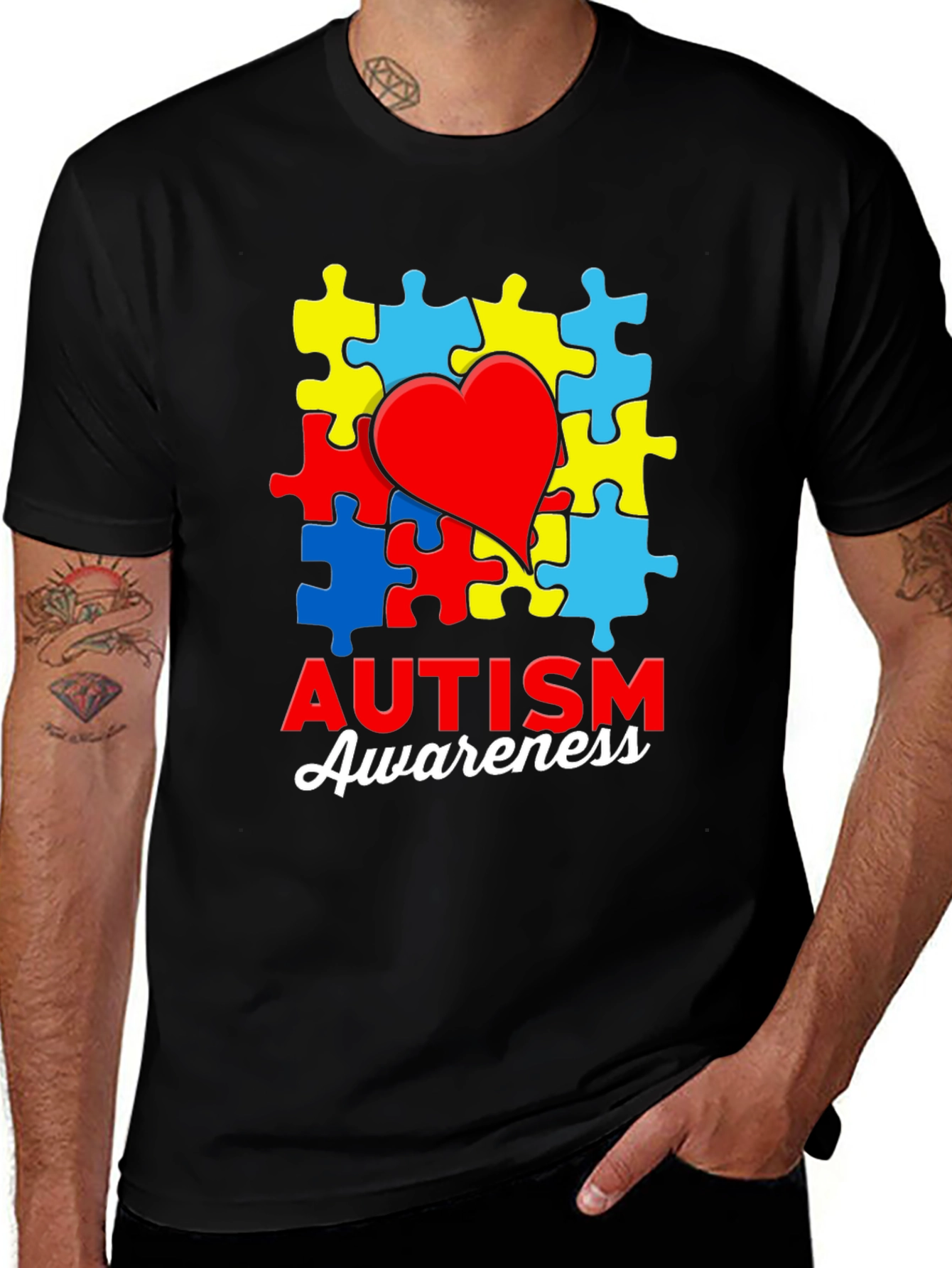 Autism Awareness T-Shirt Jigsaw Heart Puzzle